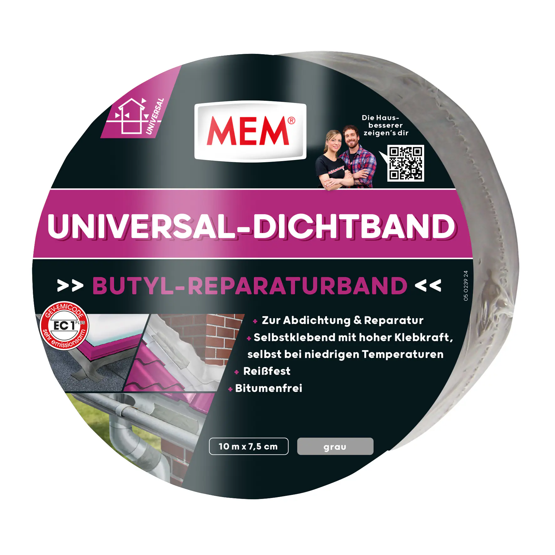 MEM Universal-Dichtband 10 m x 7,5 cm grau