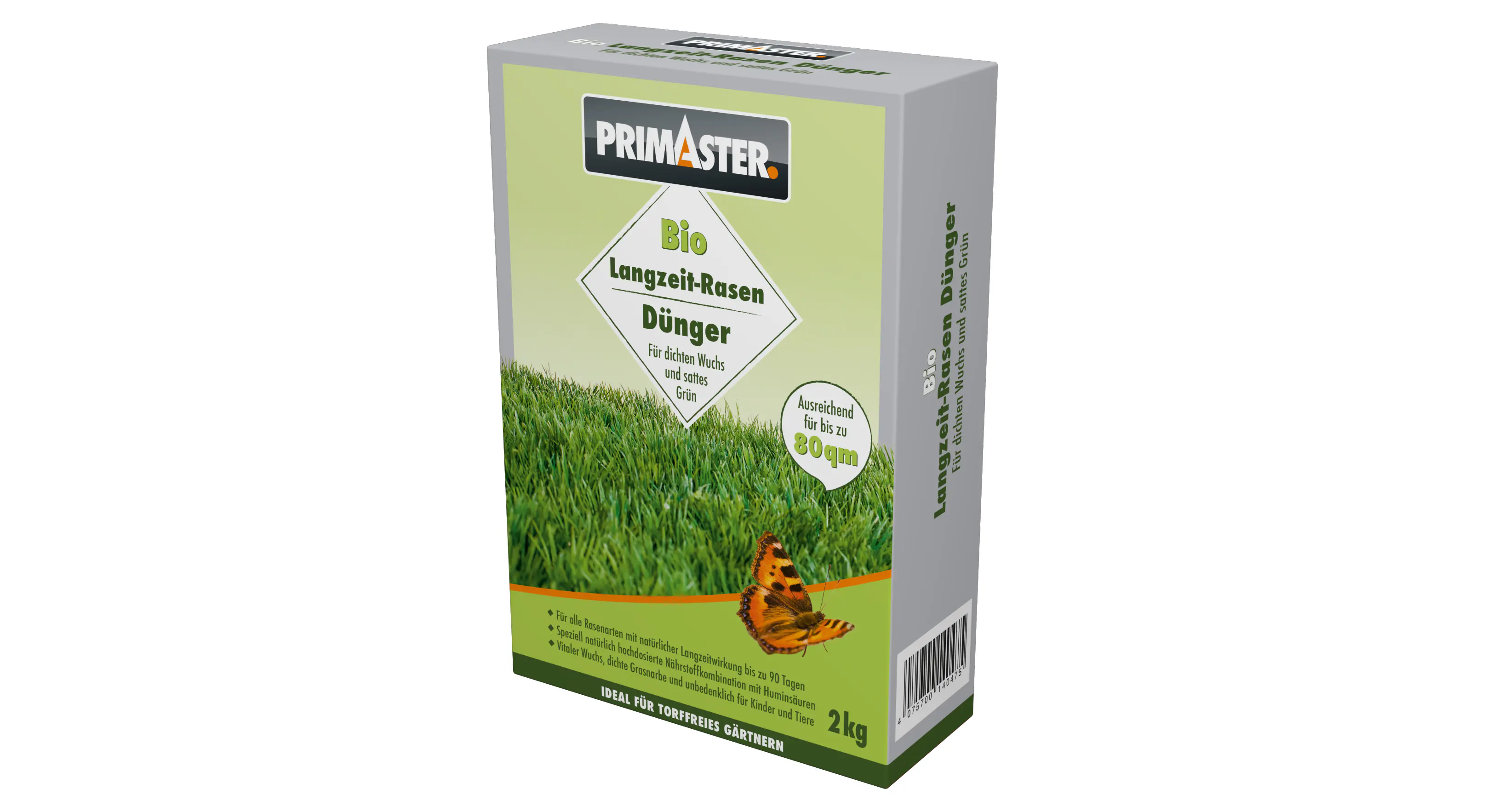 Primaster Bio Langzeit Rasendünger 2 kg für 80 m²