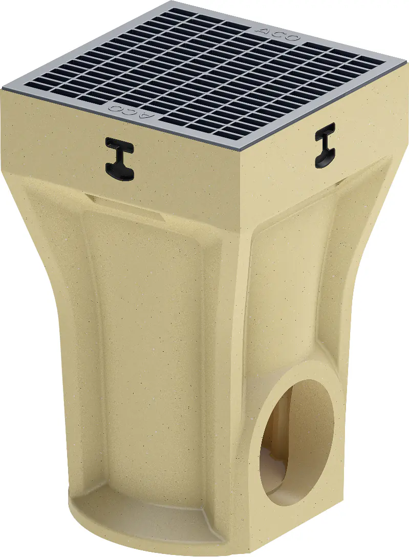 ACO Self Punktablauf Standardpoint Polymerbeton 25 x 25 x 40 cm