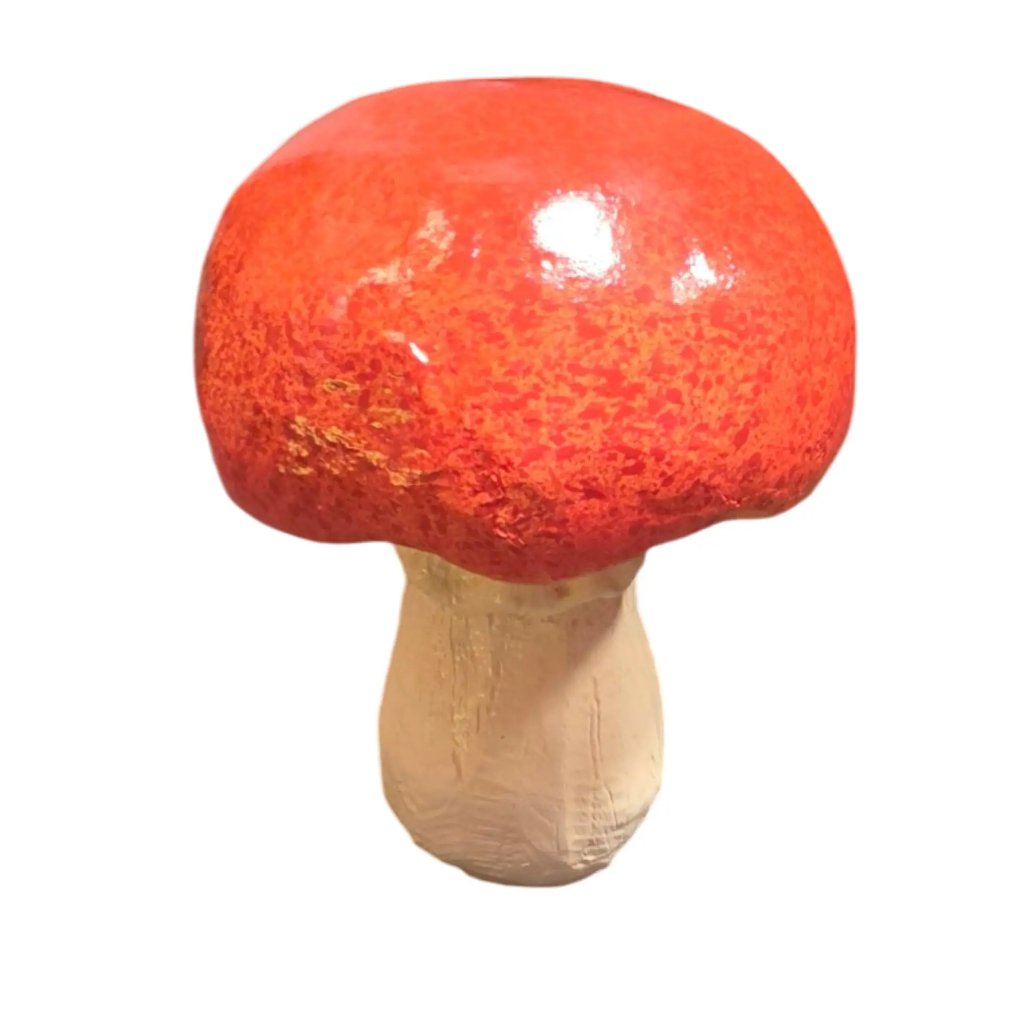 Dekofigur Pilz 20 x 15 cm orange/creme