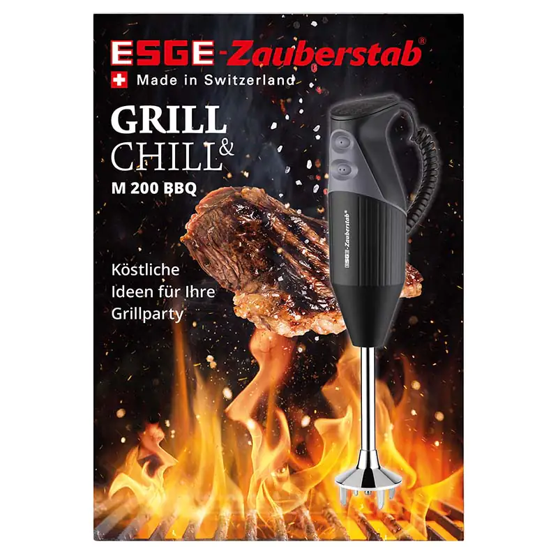 ESGE Stabmixer M 200 BBQ 200 W Rezeptbuch Zauberstab