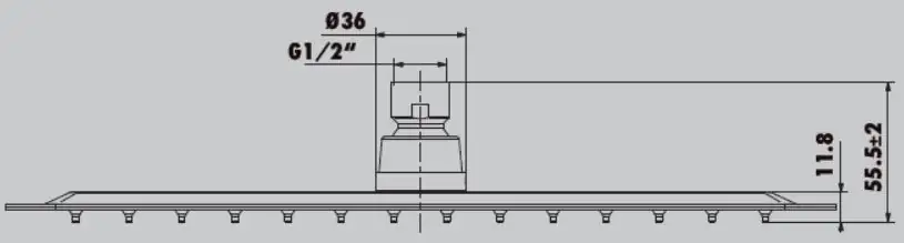 Primaster Kopfbrause Santiago chrom 33 x 22 cm