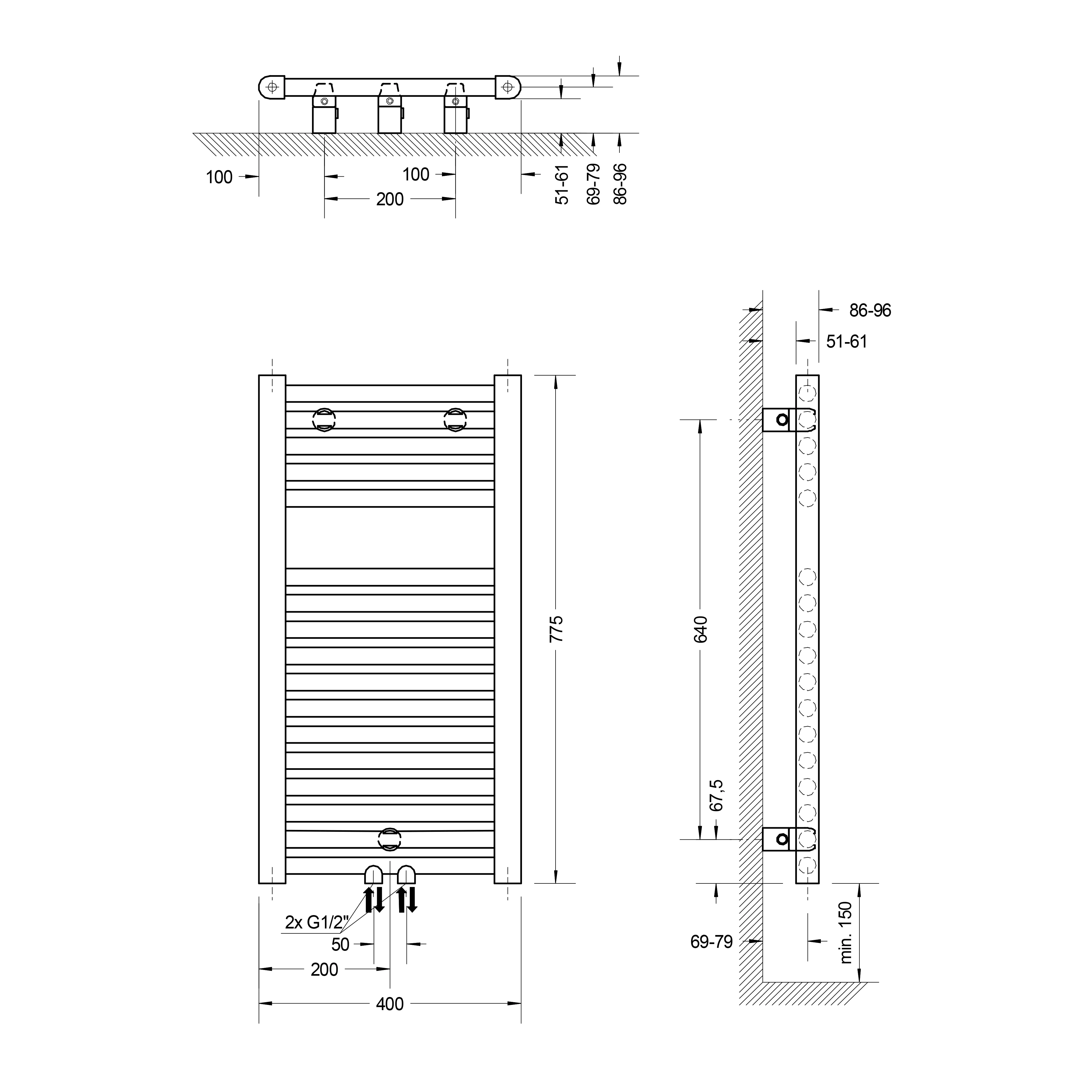 Schulte Badheizkörper München 77,5 x 40 cm 361 Watt