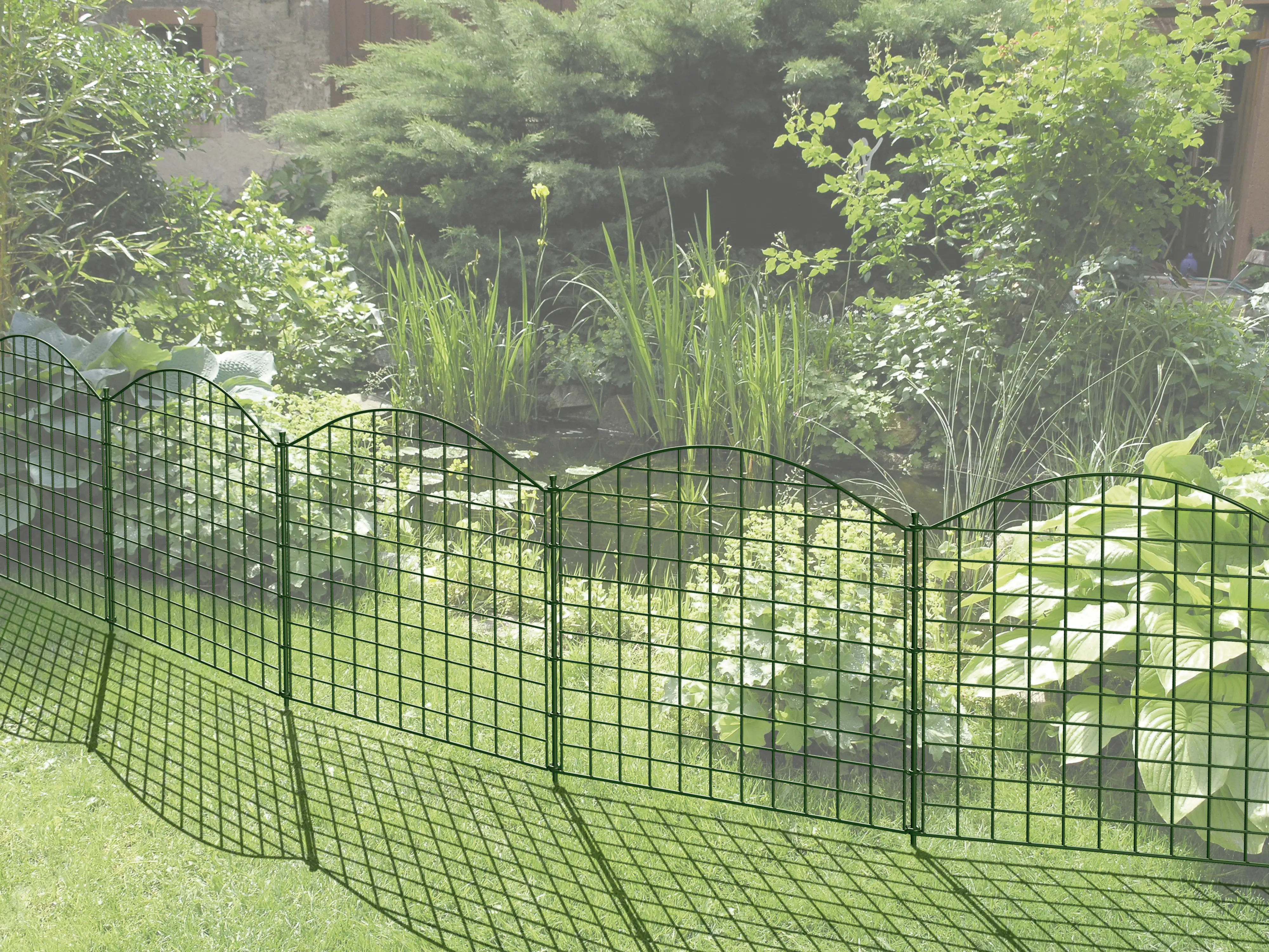 Alberts Teich-Zaunfeld Bogen mittig oben 77,7 x 78,5 cm grün