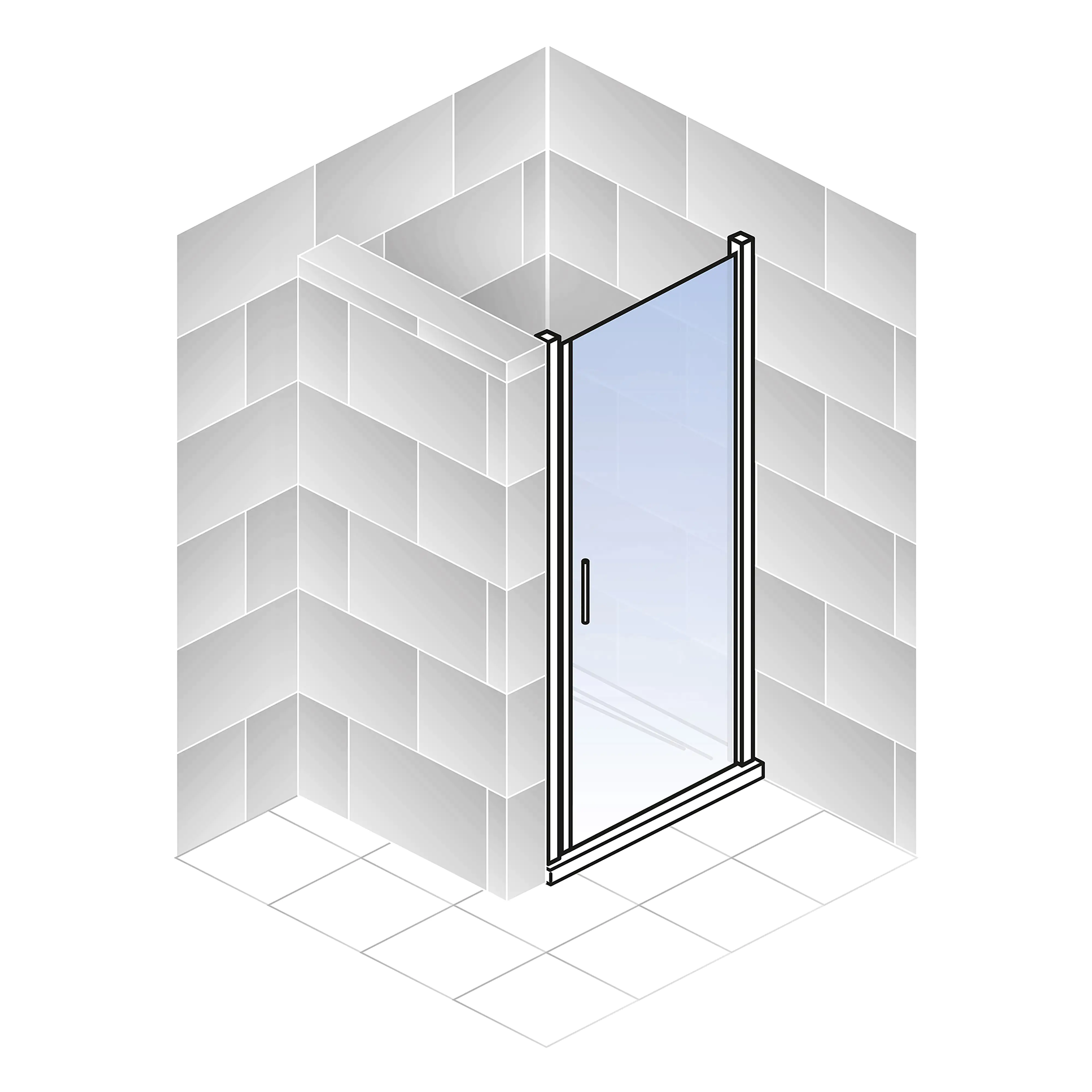 Schulte Nische Drehtür 100 x 200 cm Toura