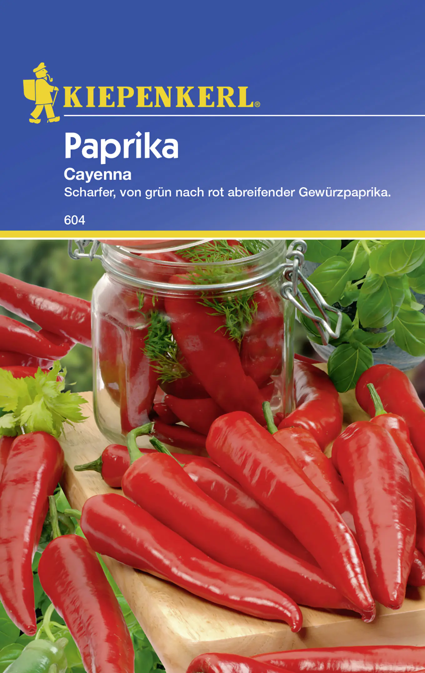 Kiepenkerl Paprika Cayenna Capsicum annuum, Inhalt: ca. 50 Pflanzen