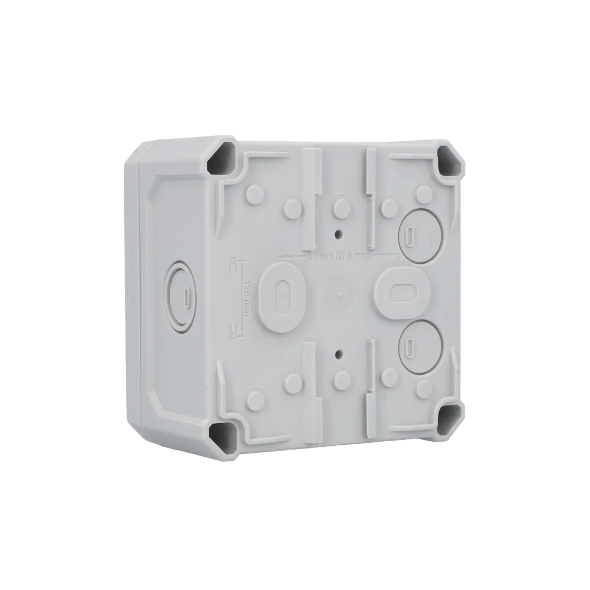 Abzweigkasten Aufputz IP66 mit Klemmleiste 110x110x67mm grau Abzweigkasten Aufputz IP66 mit Klemmleiste 110x110x67mm grau