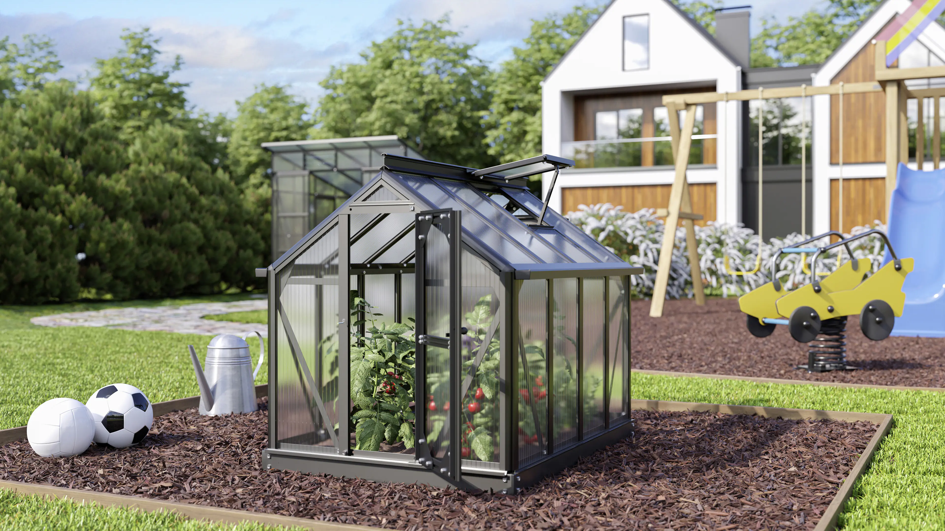 Vitavia Gewächshaus Merlin schwarz 87 x 111 cm