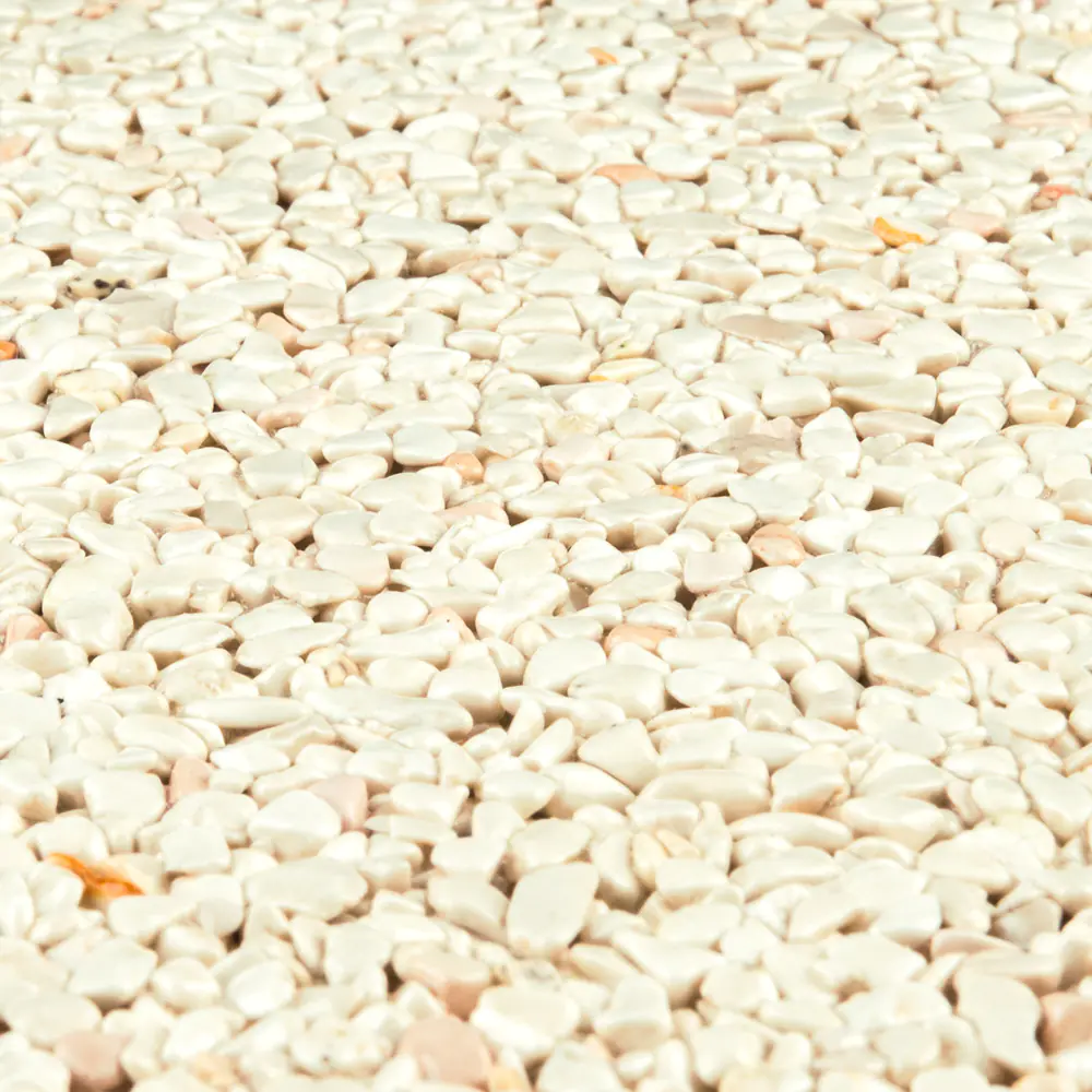 RAVELLO Steinteppich Boden Outdoor Körnung Mittel Farbe beige 19 kg Set