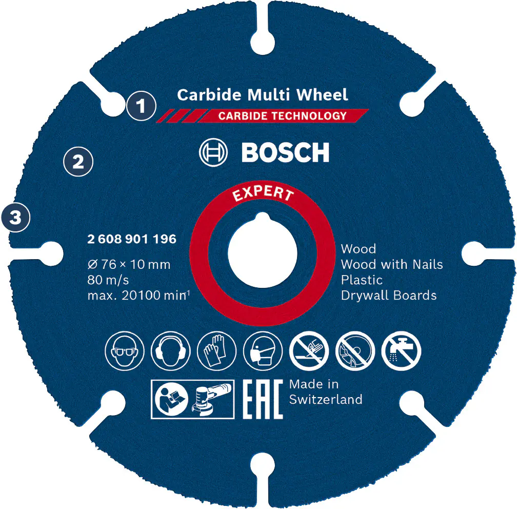 Bosch Expert Trennscheibe Carbide Multi Wheel Ø 76 mm Bohrung 10 mm