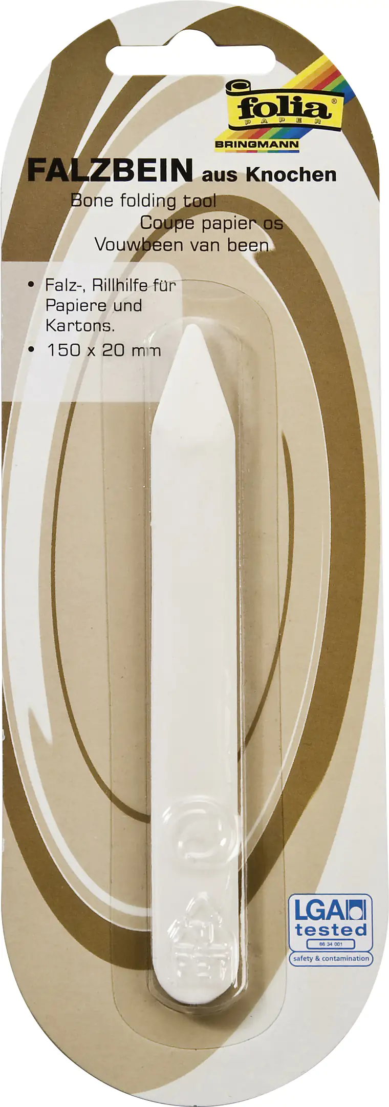 Glorex Falzbein aus Knochen 150 x 20 mm