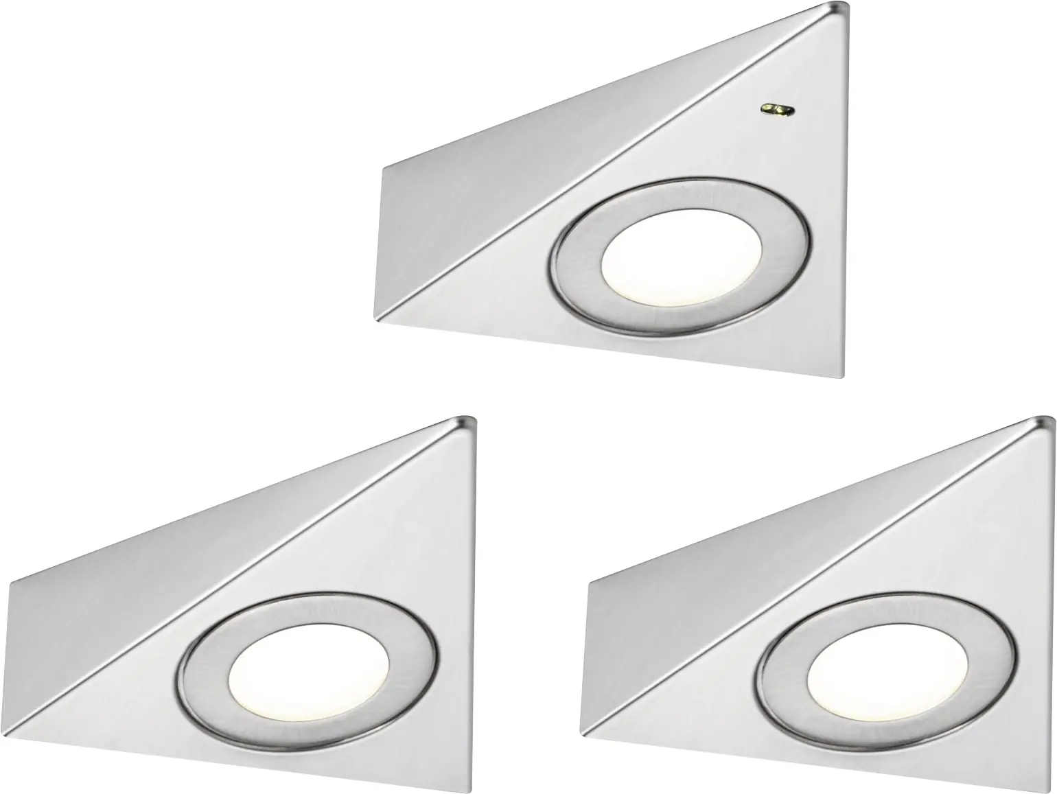 Paulmann LED Unterbauleuchte Trias eisen gebürstet warmweiß 3 er Set