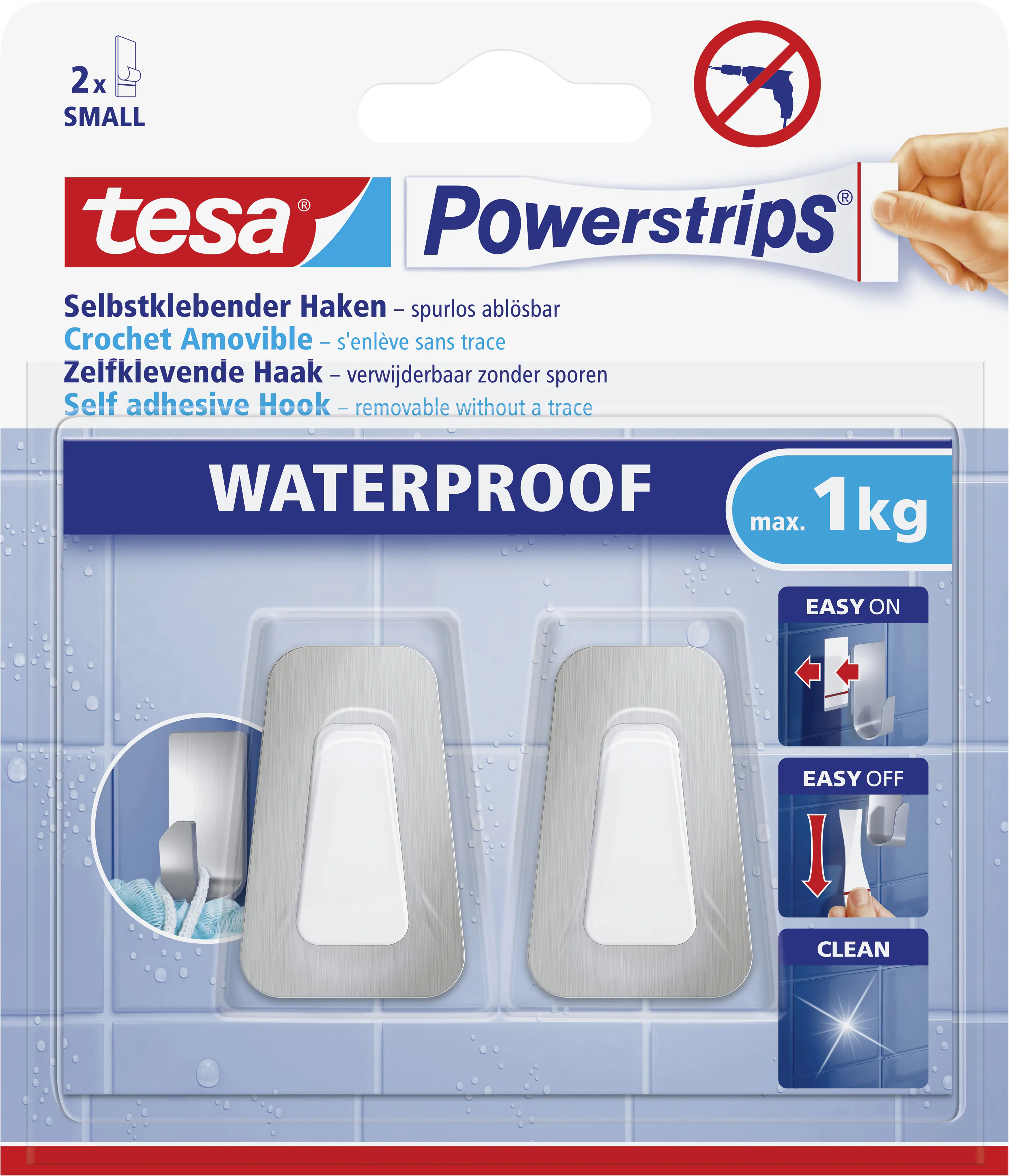 tesa Powerstrips Haken Small Waterproof rechteckig
