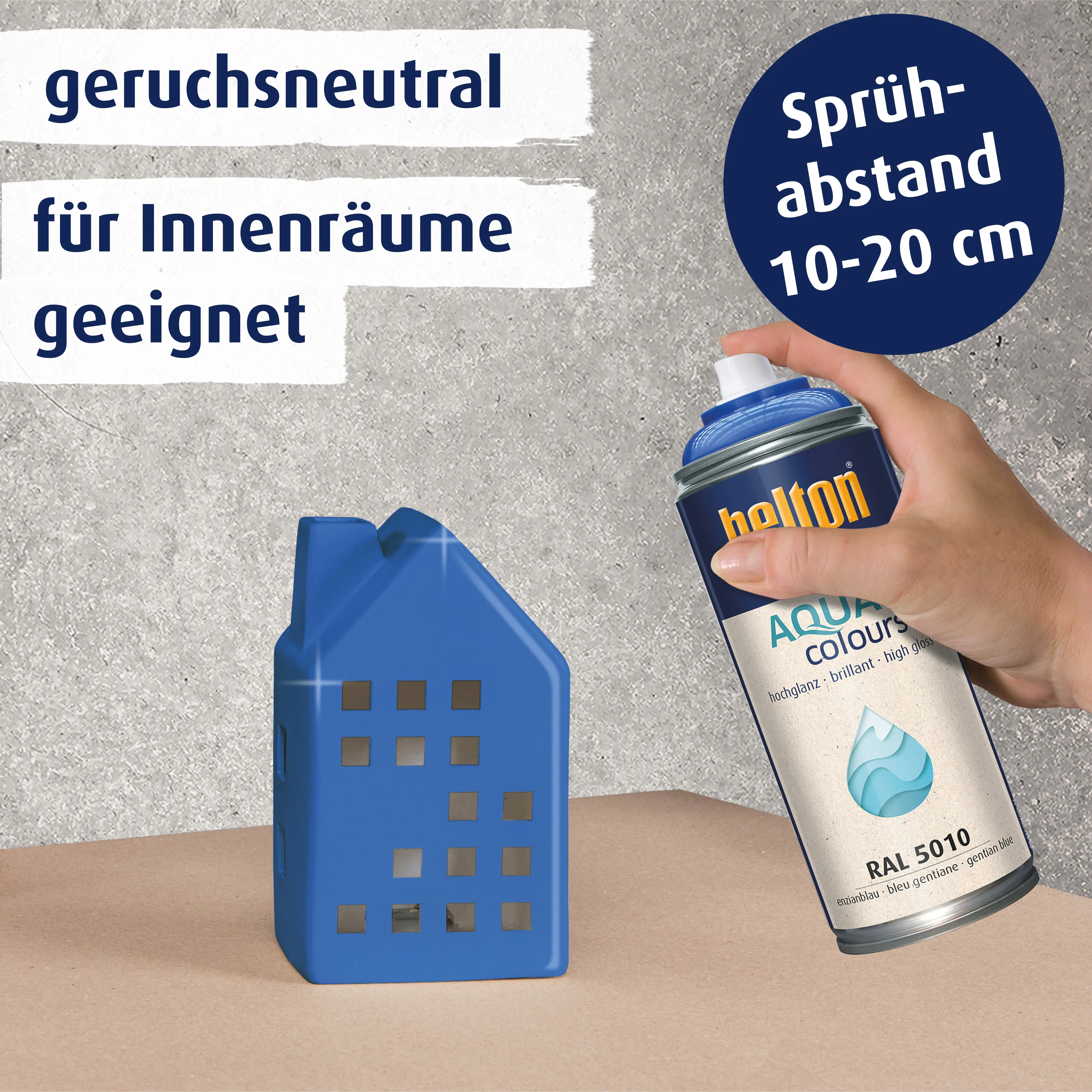 belton free Lackspray AQUAcolours 400 ml enzianblau hochglanz