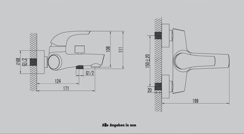 Primaster Badewannenarmatur Bonn verchromt Primaster Badewannenarmatur Bonn verchromt