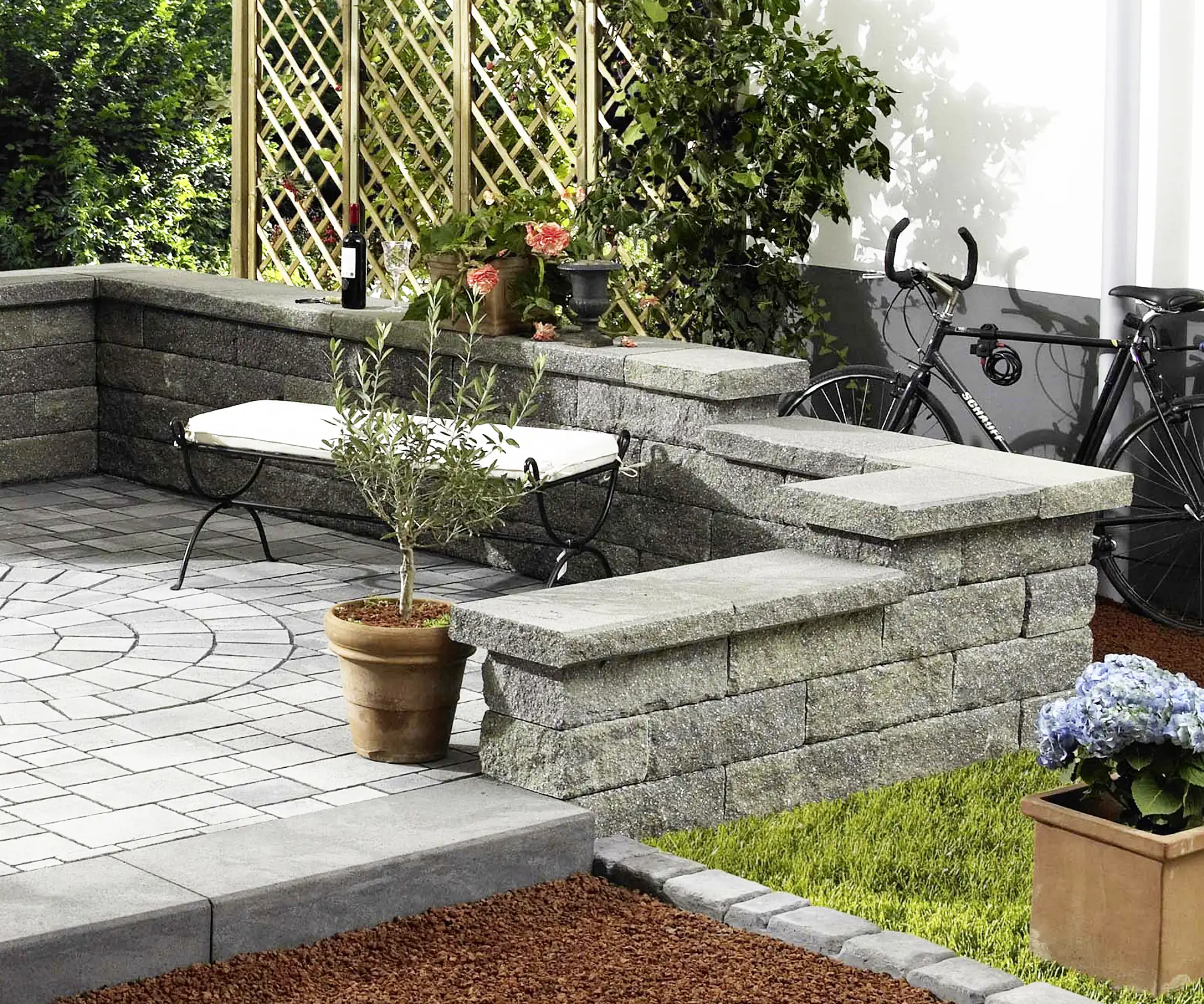 Kann Mauerabdeckung Bruchstein 60 x 35 x 8 cm grau