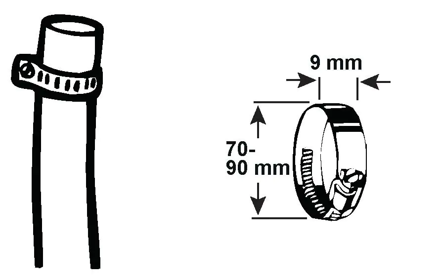 Schlauchschelle 70 - 90 mm, 1 Stück