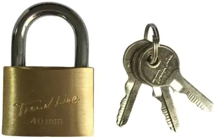TrendLine Vorhängeschloss Messing 60 mm inkl. 3 Schlüssel
