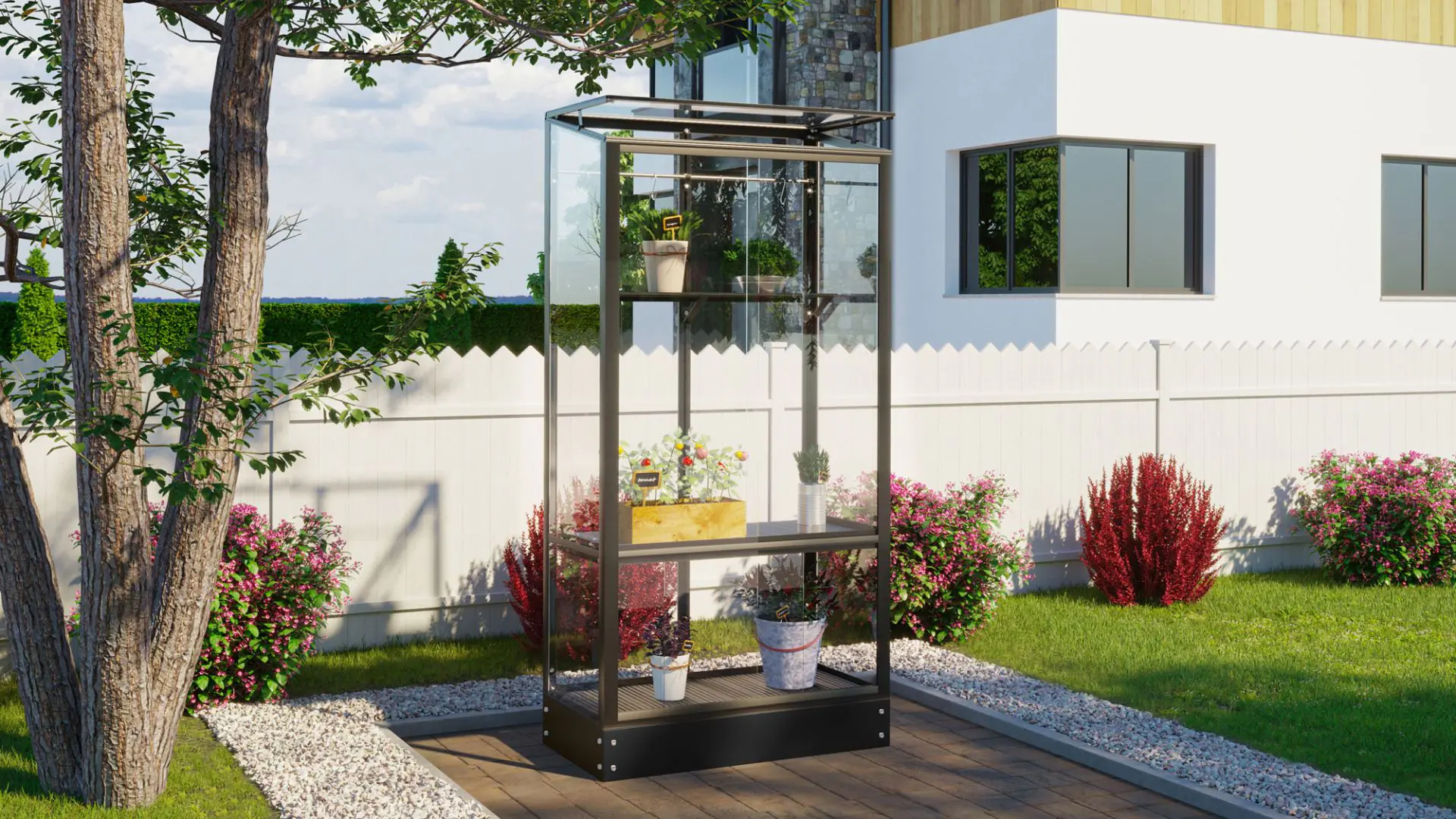 Vitavia Balkongewächshaus Stad 350 43 x 81 cm 3 mm Sicherheitsglas Vitavia Balkongewächshaus Stad 350 43 x 81 cm 3 mm Sicherheitsglas