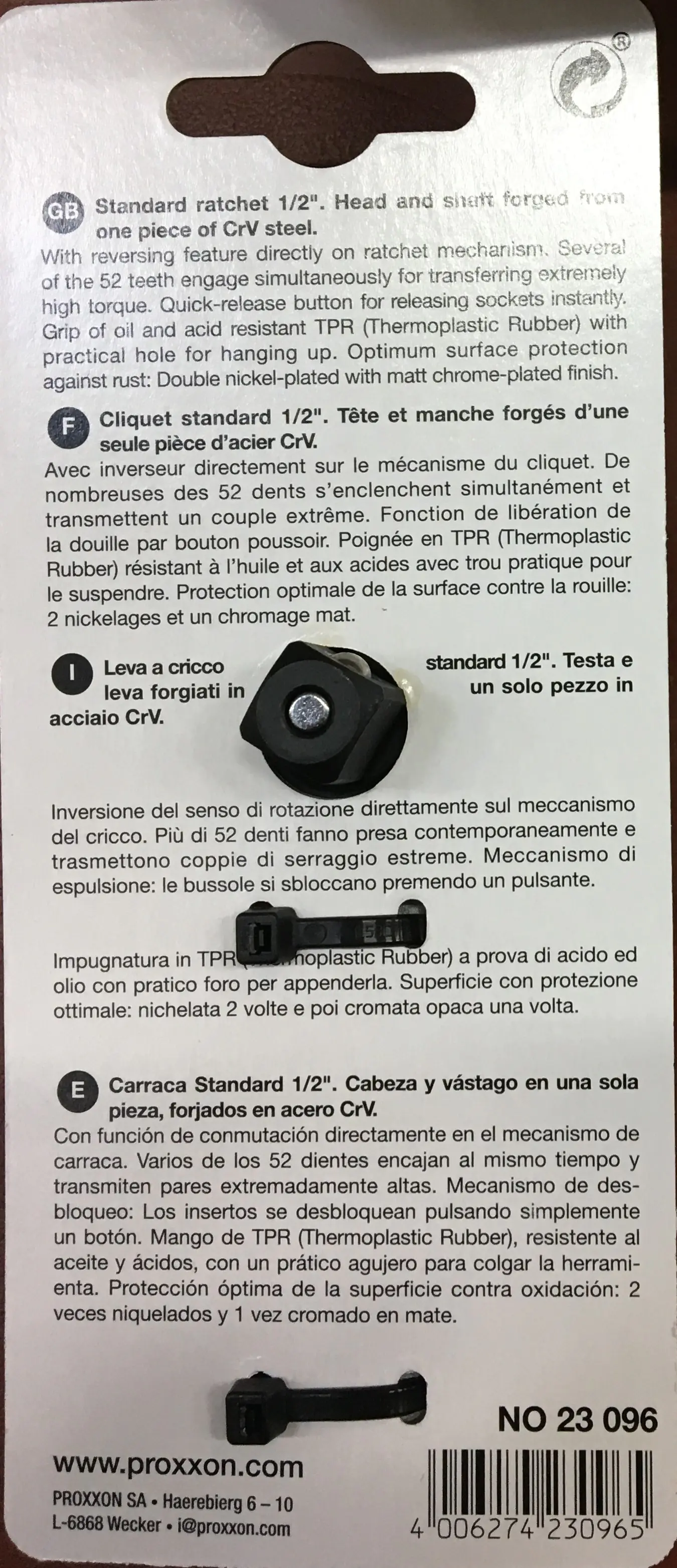 Proxxon Standardratsche 1/2"