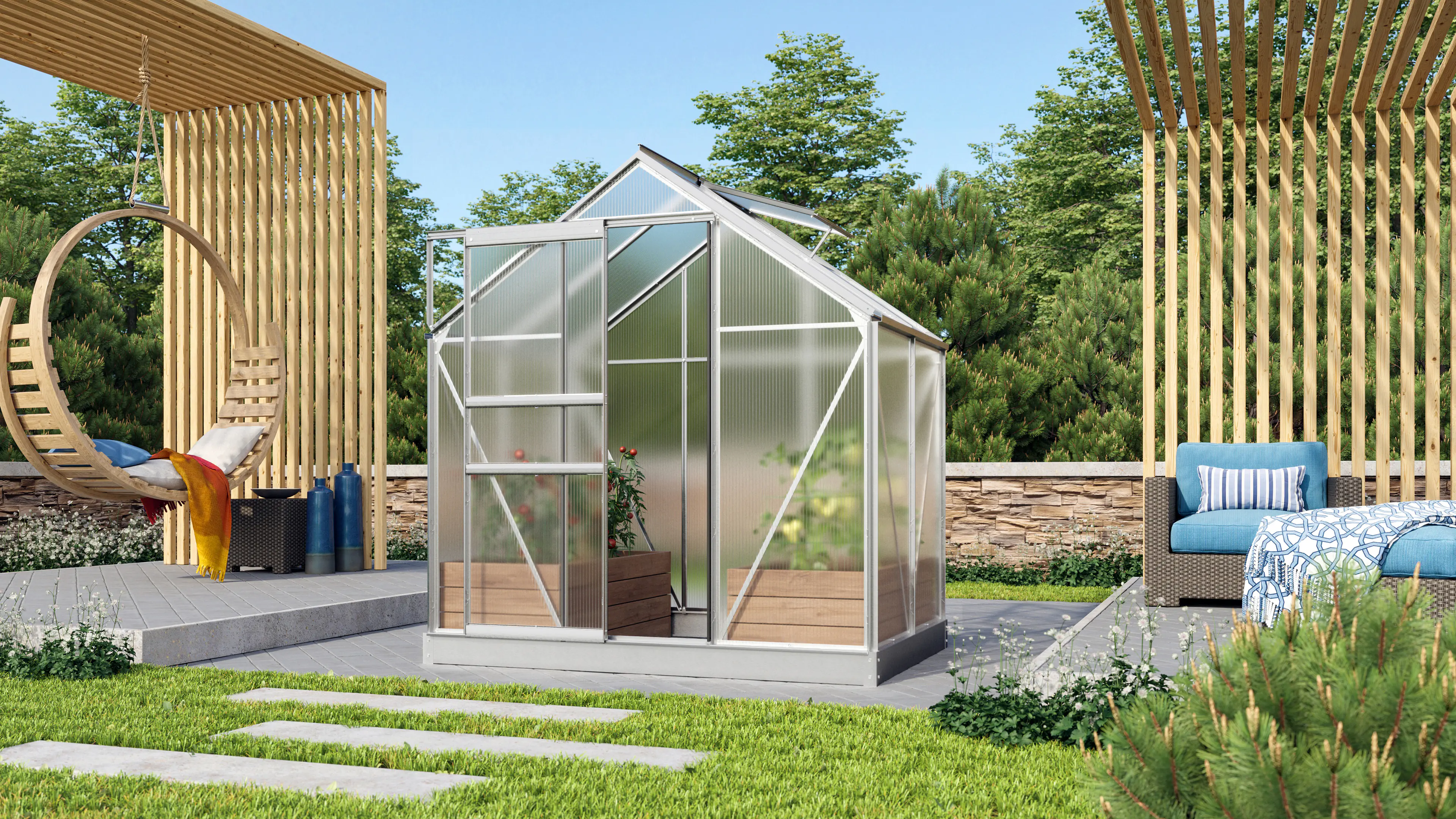 Vitavia Gewächshaus Venus 2500 192 x 130 cm 6 mm HPK