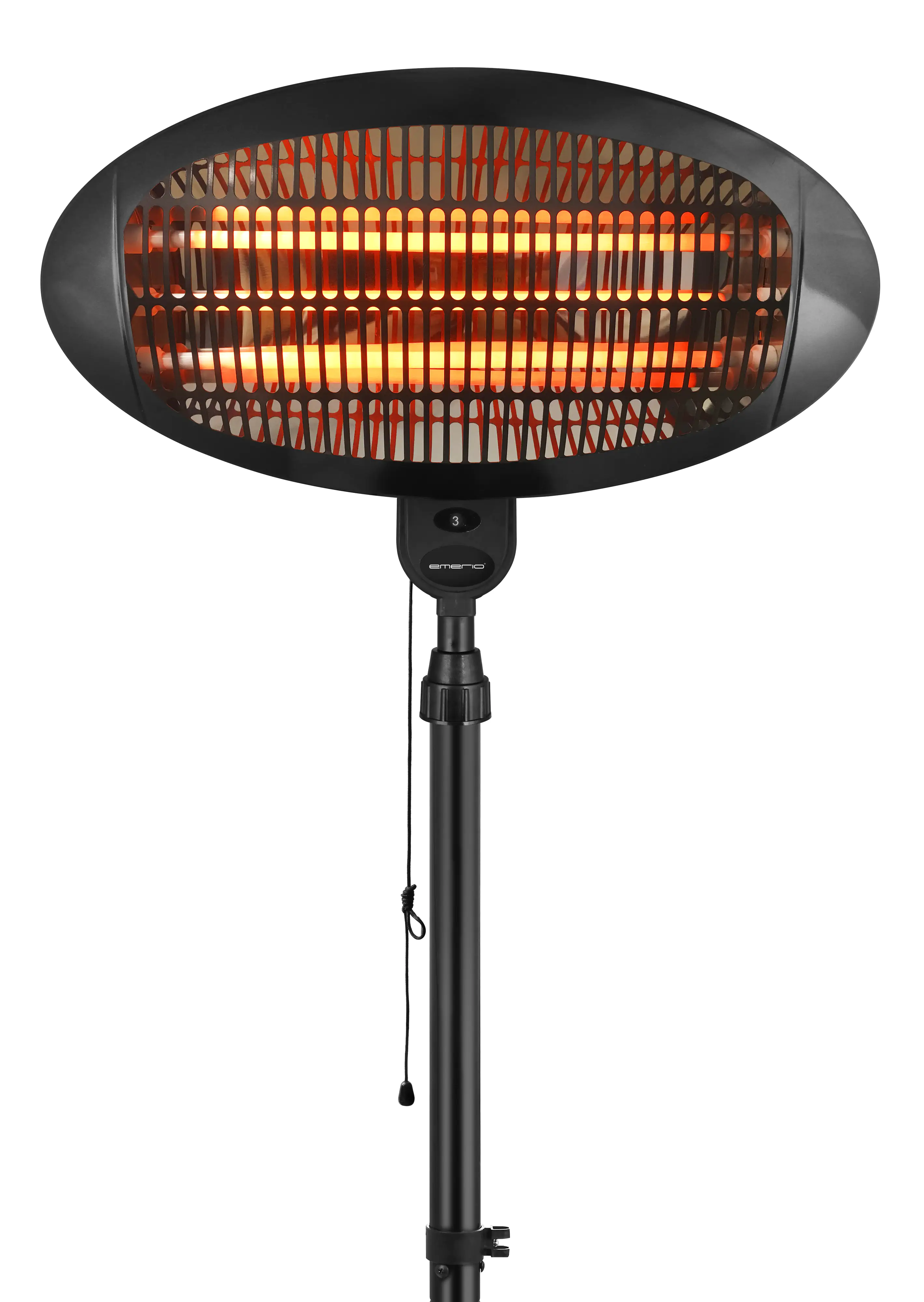 Emerio Terrassenheizstrahler 2000 Watt, Höhe 1,80 - 2,10 m