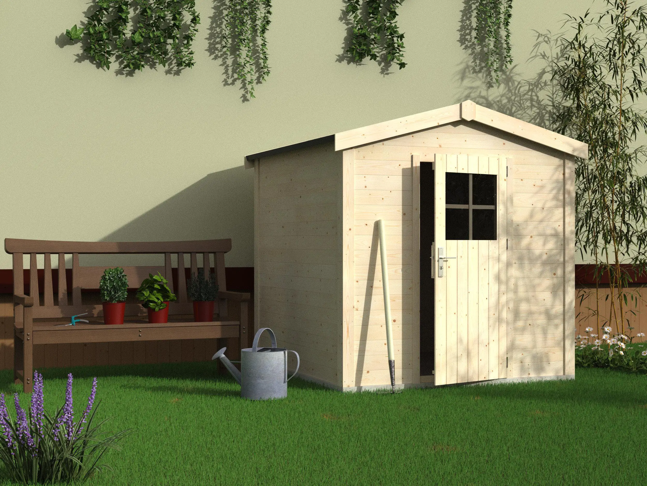 Décor et Jardin Gartenhaus Tison 200 x 203 cm natur