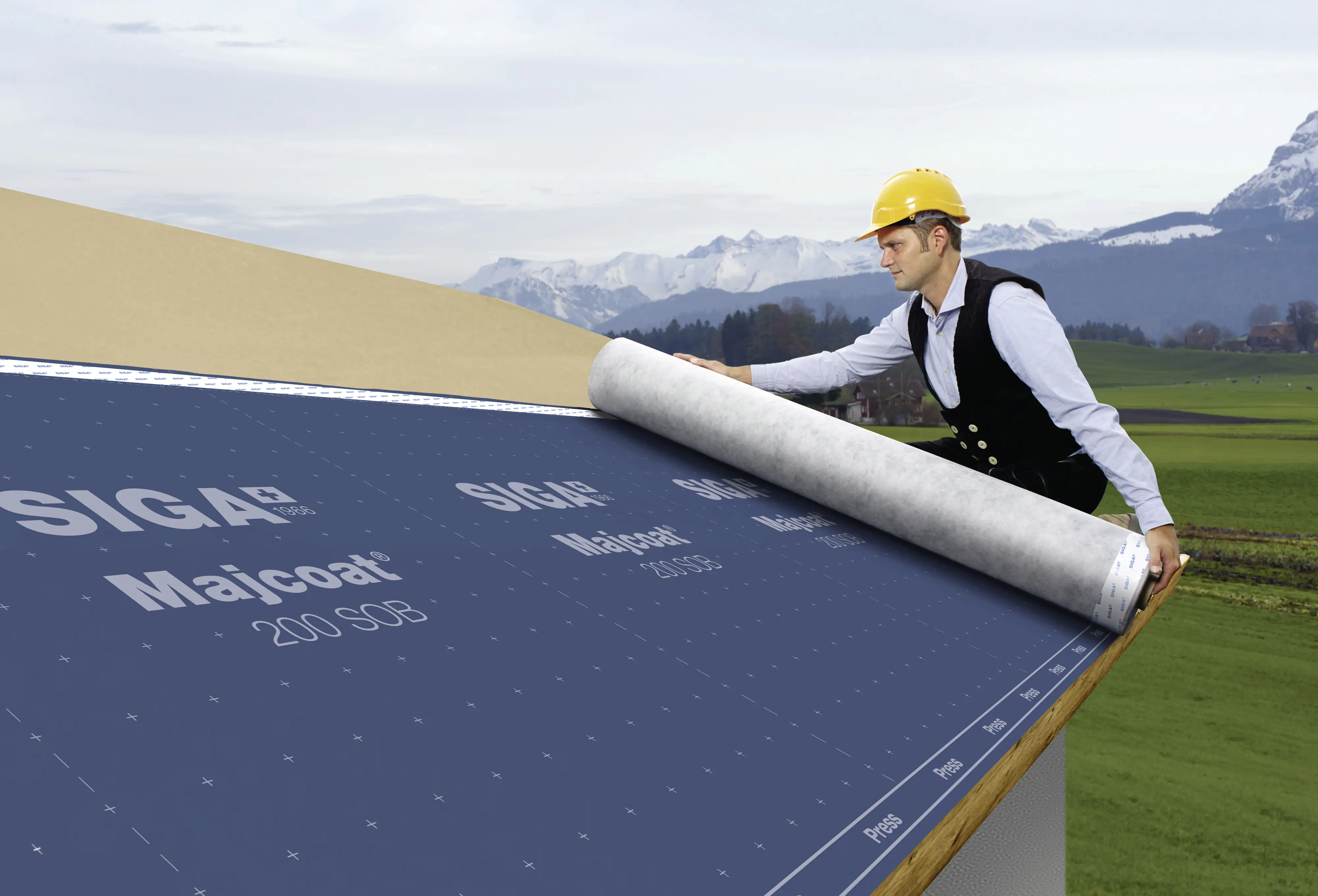 Siga Unterdeckbahn Majcoat 200 SOB 50 x 1,5 m = 75 m² blau