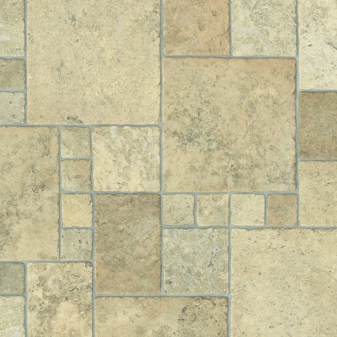 Bodenbelag Vinyl Trail Fliese,  beige, 4 m breit