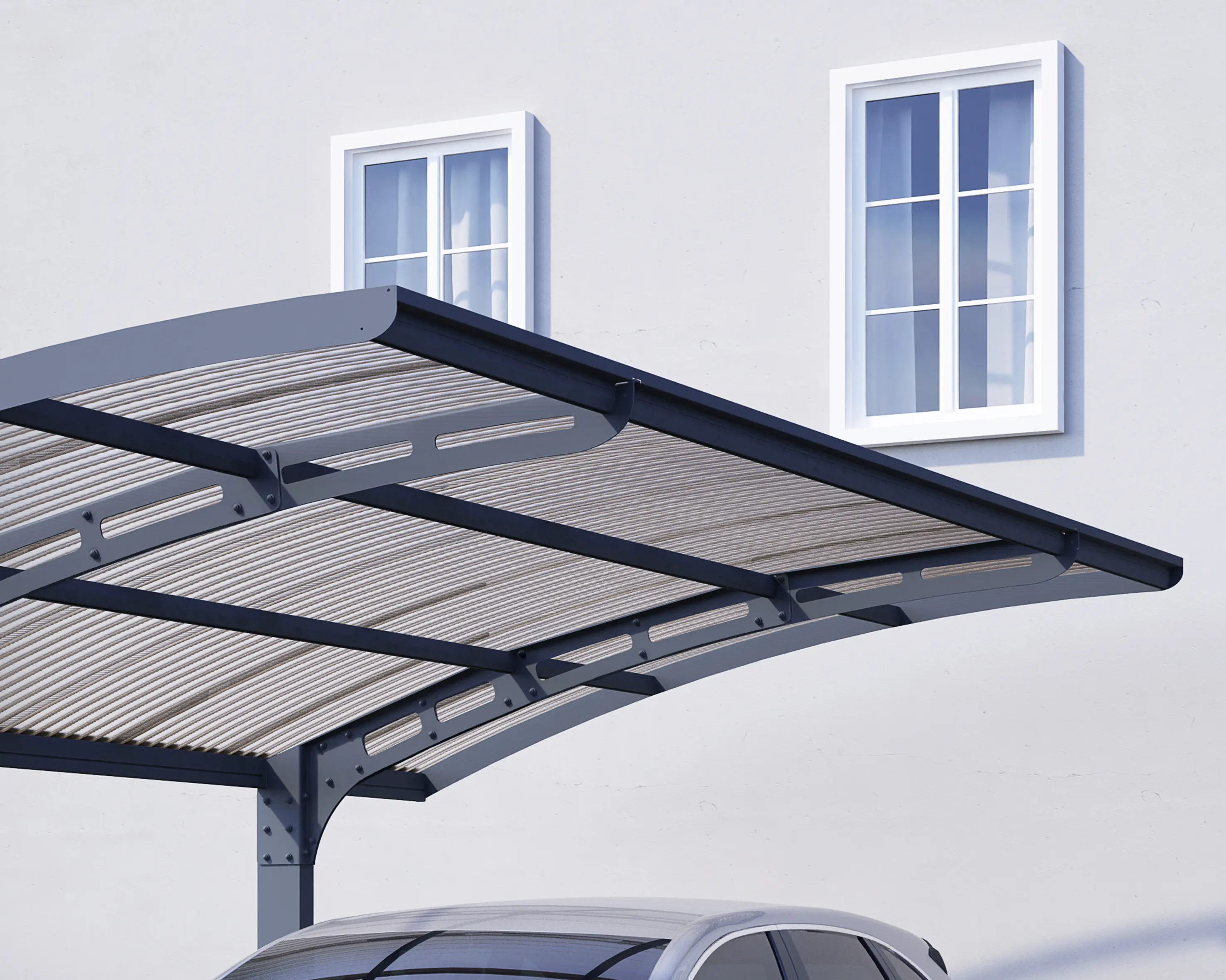 Canopia Carport Arizona Wave 5000 Grau Alu 495 x 289 cm