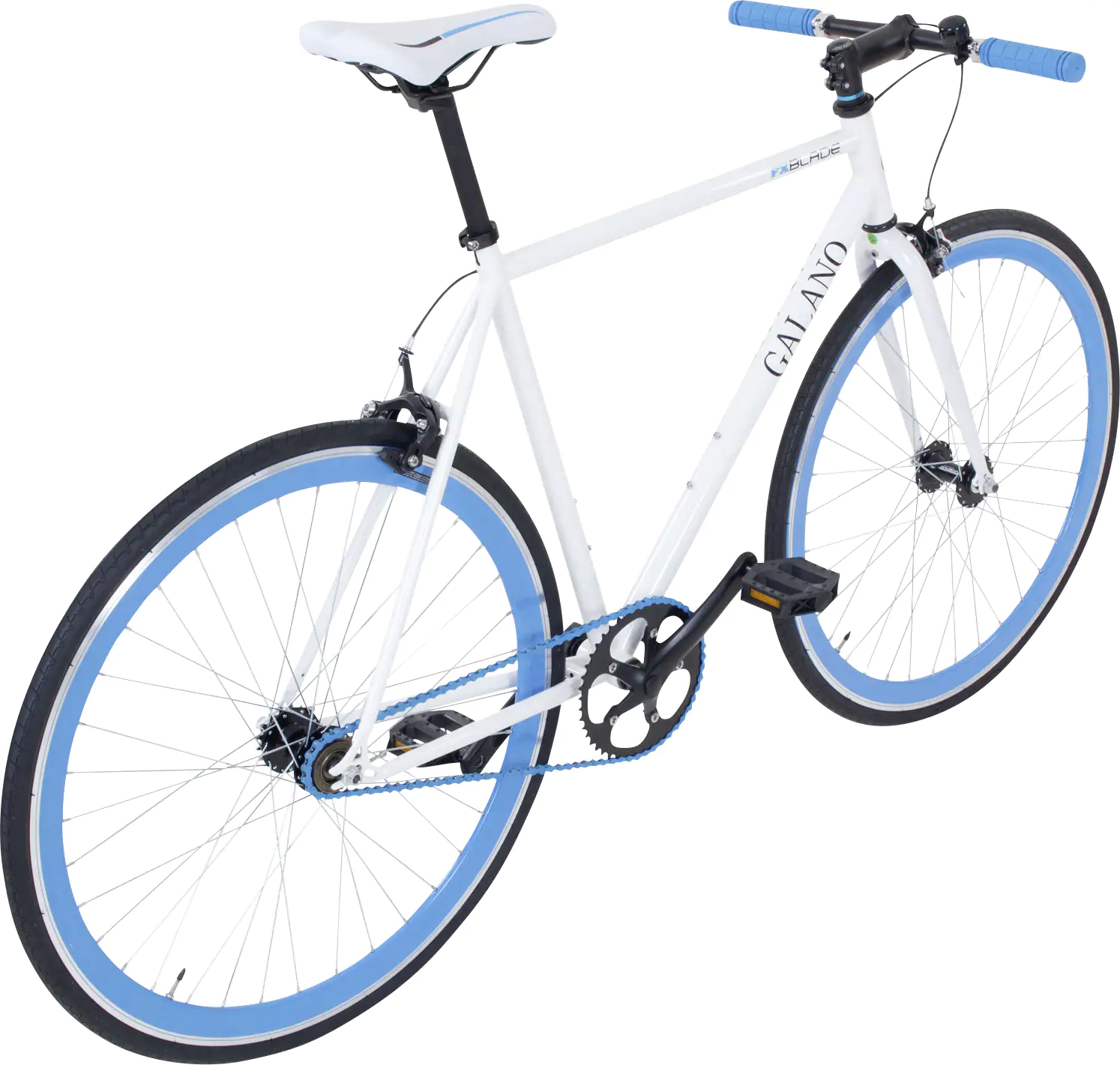 Galano Blade Fixiebike Singlespeed 28 Zoll RH 56cm 1-Gang weiß blau