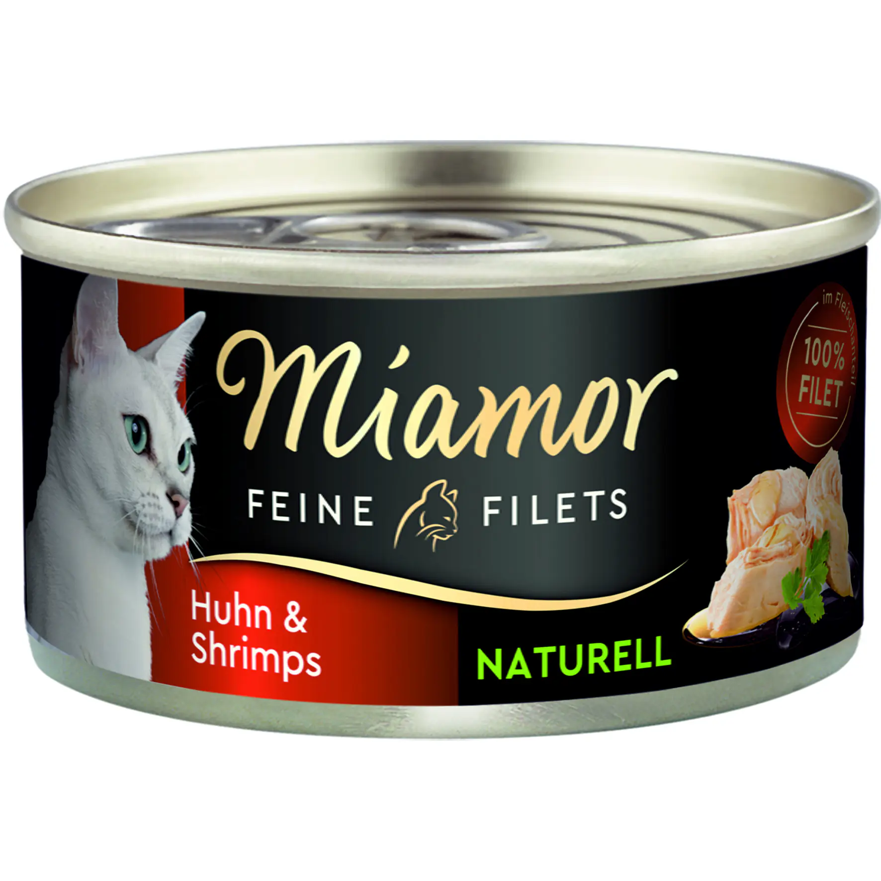Miamor Feine Filets Naturell Huhn & Shrimps 80 g