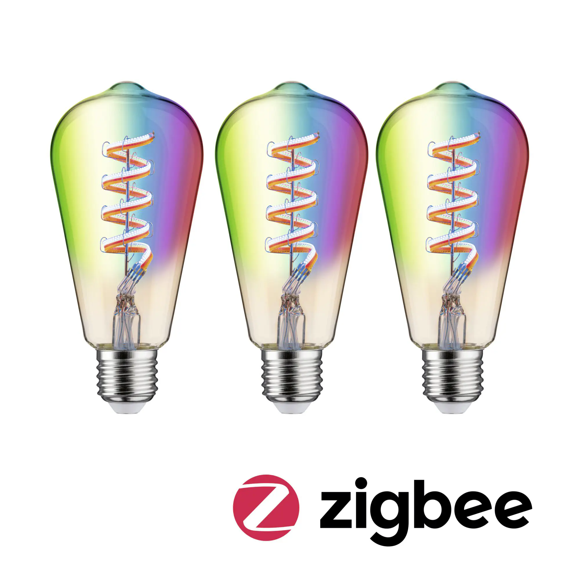 Paulmann LED Leuchtmittel ZigBee Edison E27 6,3 W RGBW 3er-Pack