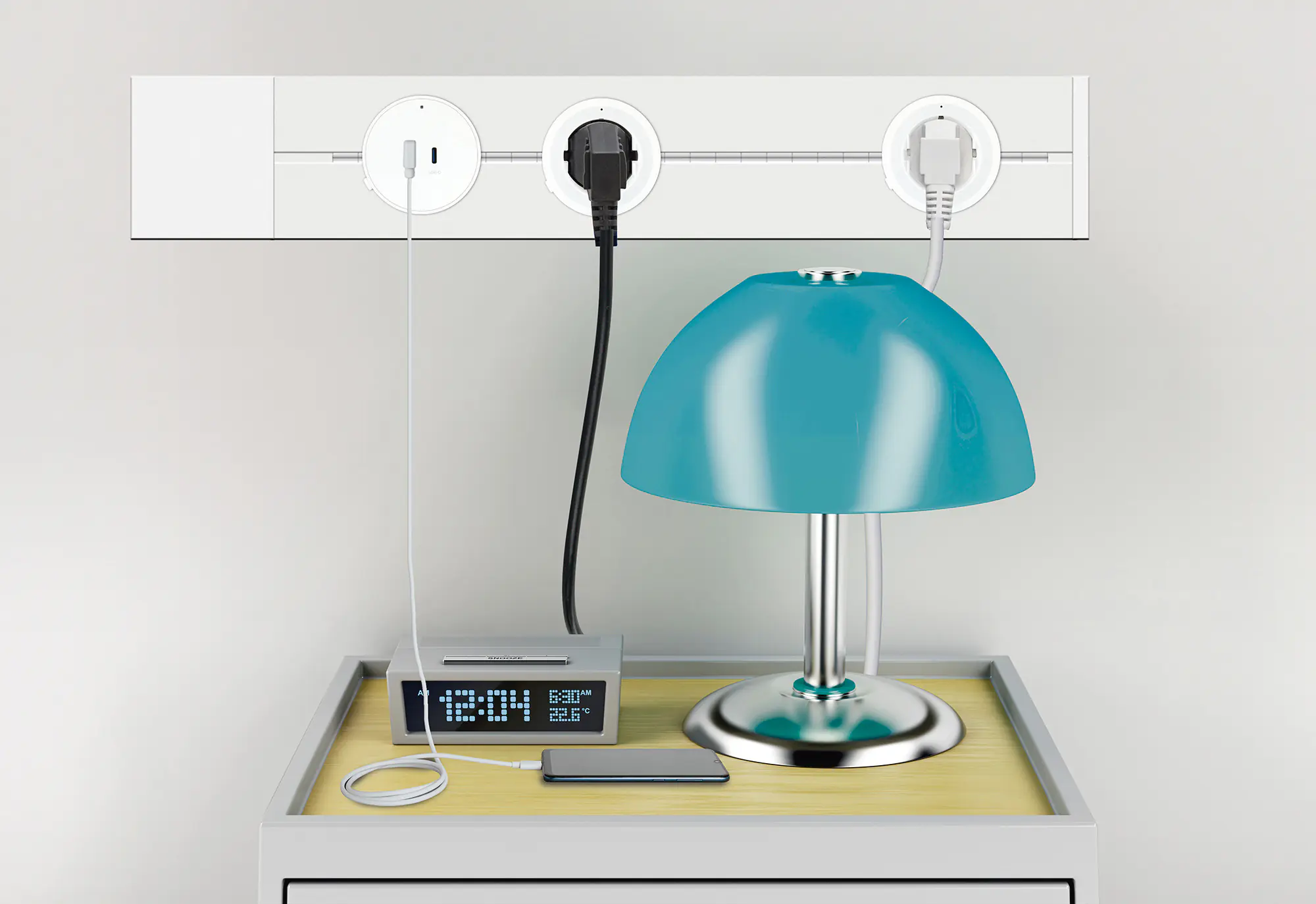 Schwaiger Modulare Stromleiste 50 cm max. 3680W weiß