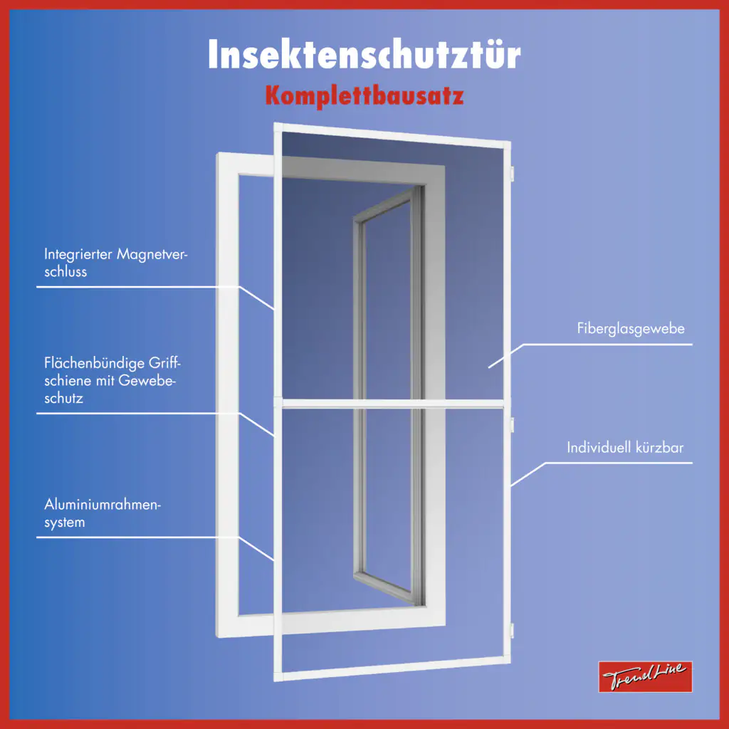 TrendLine Fliegenschutz-Tür 100 x 210 cm schwarz/weiß kürzbar TrendLine Fliegenschutz-Tür 100 x 210 cm schwarz/weiß kürzbar