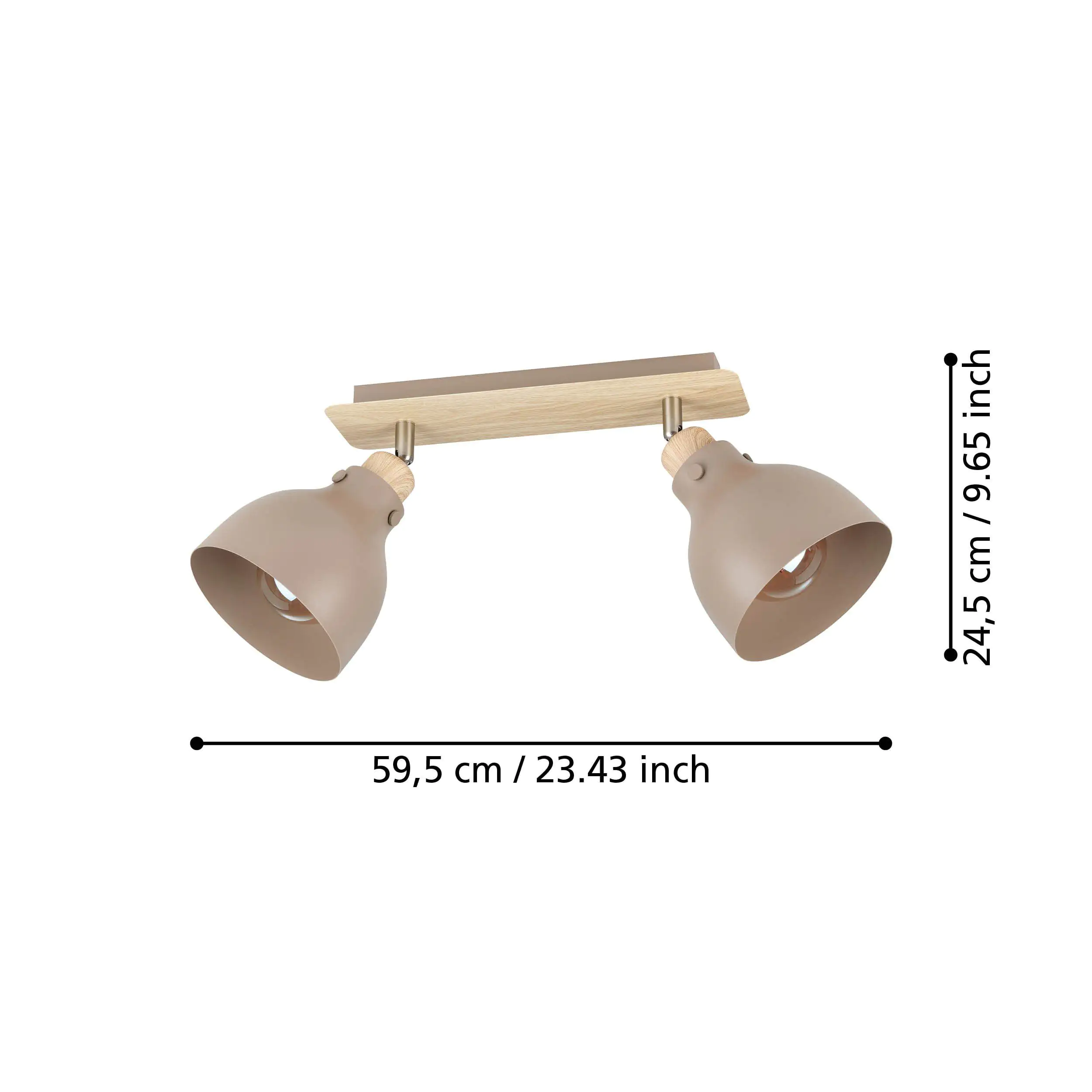 Eglo 2er Spot Arrecife sand Holzoptik 53 x 14,5 cm Eglo 2er Spot Arrecife sand Holzoptik 53 x 14,5 cm