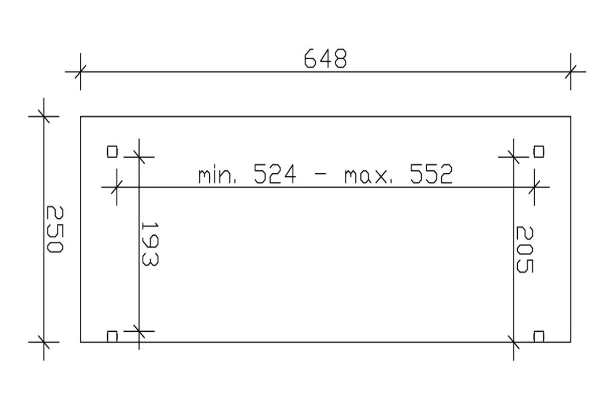 4018211003068_03 SKAN HOLZ Terrassenüberdachung Sanremo 648 x 250 cm Leimholz