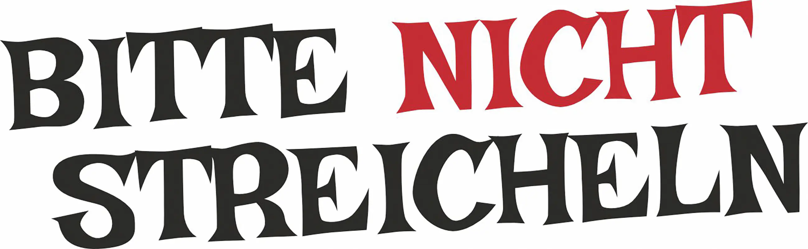 Hermann Schütz Autoaufkleber Bitte nicht streicheln 7 x 21 cm 