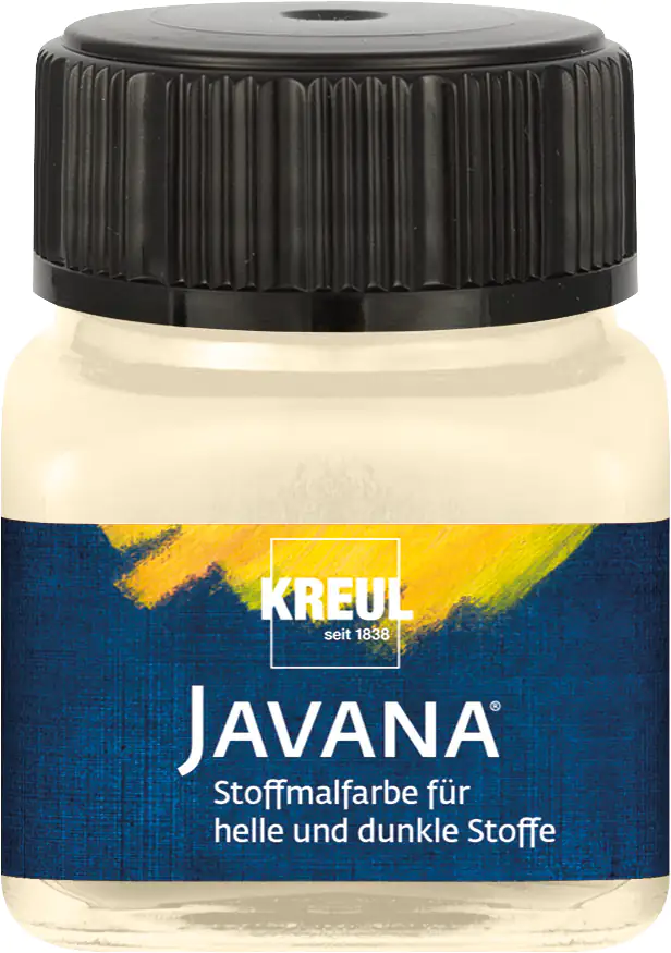 Kreul Javana Stoffmalfarbe für helle und dunkle Stoffe vanille 20 ml