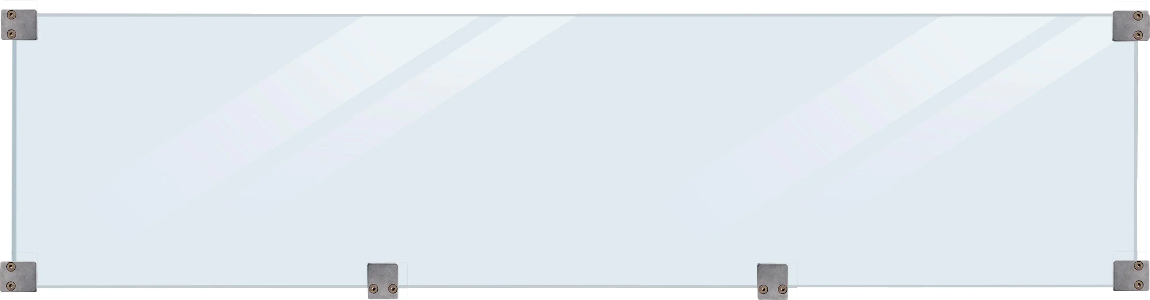 Plus Klink / Plank Glaselement klar 174 x 44,6 cm