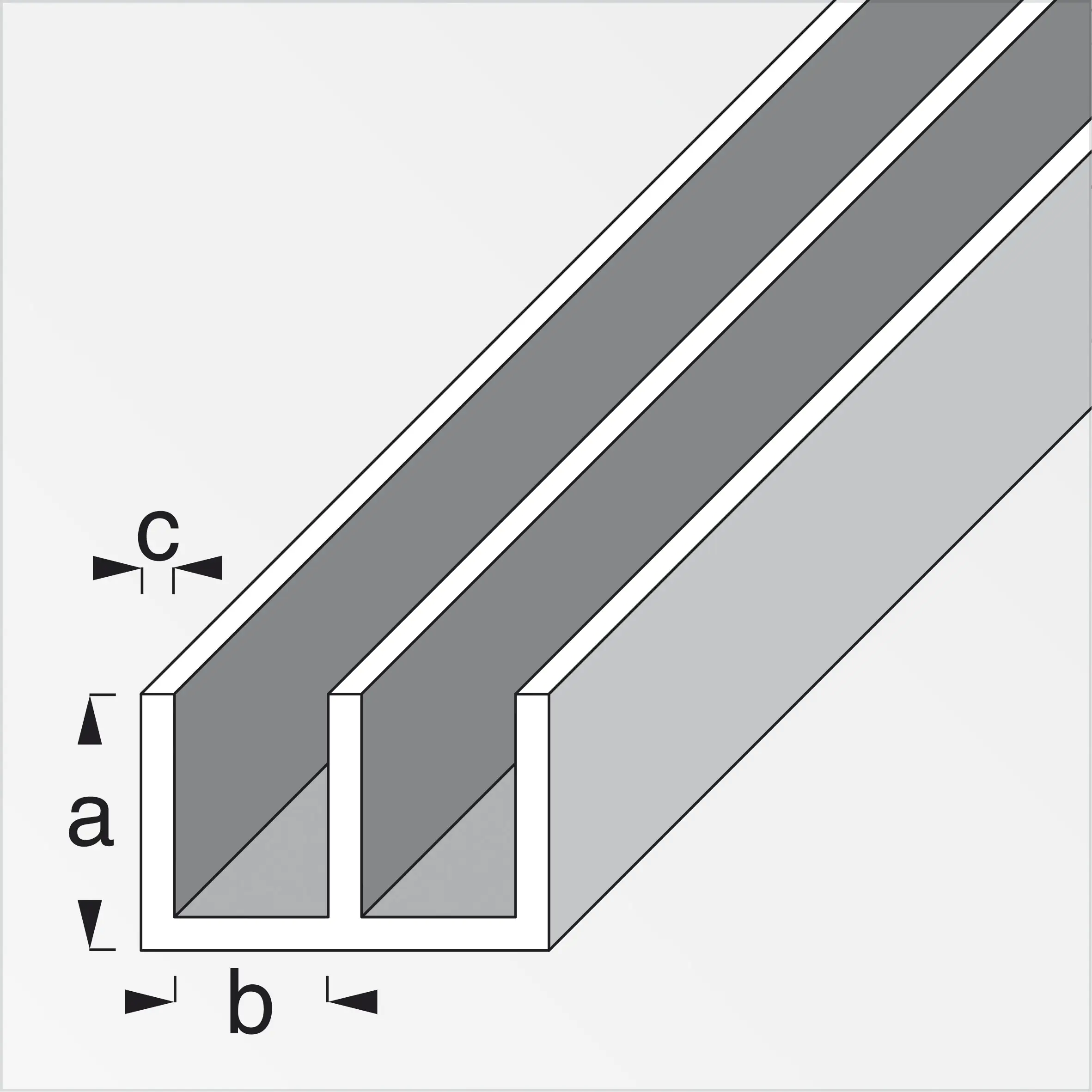 alfer Führungsschienen-Profil, unten 1 m, 6 x 6 x 1.3 mm Alu silber alfer Führungsschienen-Profil, unten 1 m, 6 x 6 x 1.3 mm Alu silber