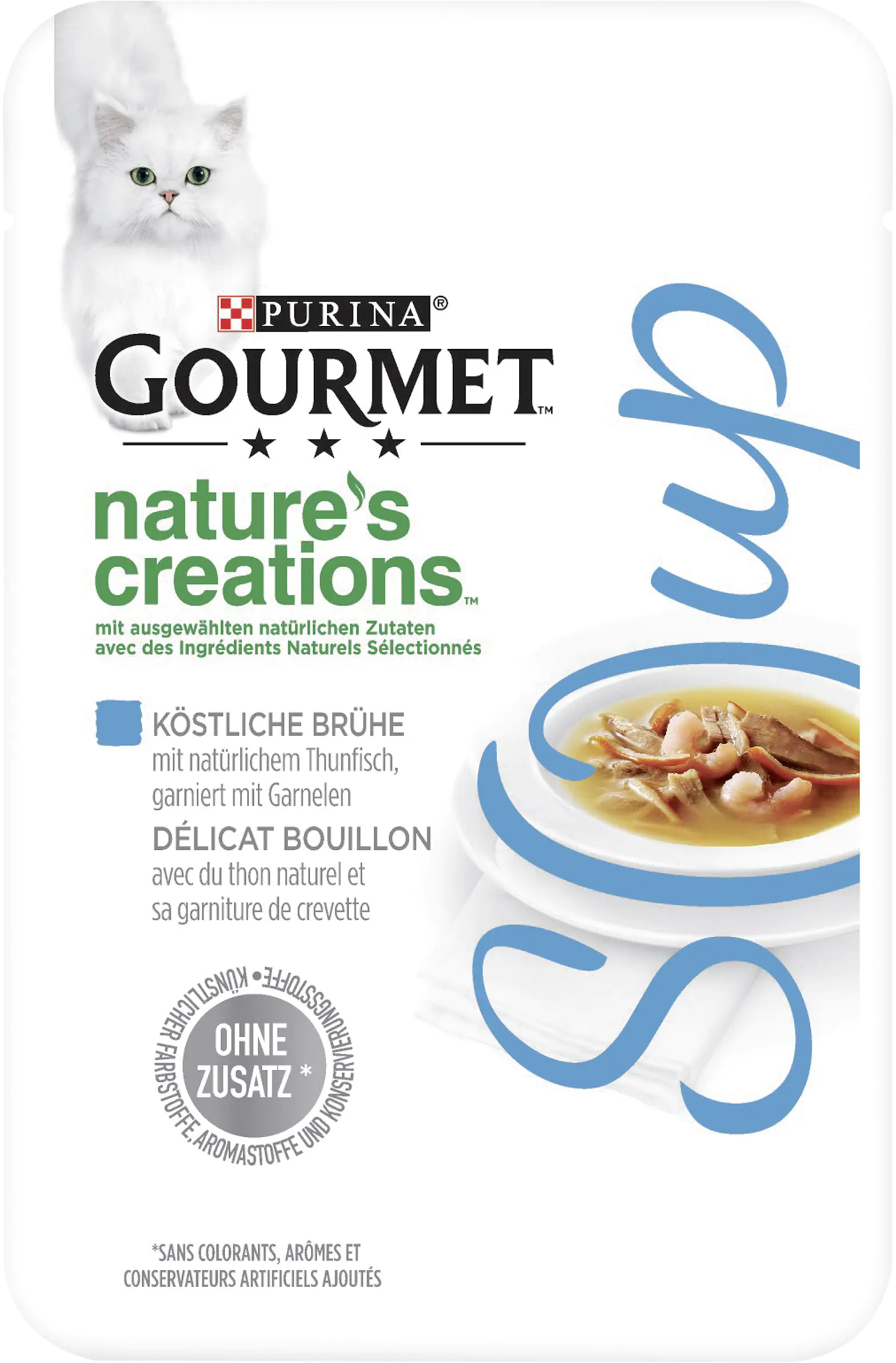 Gourmet Natures Creations Soup Köstl Brühe mit Thunfisch& Garnelen 40 g