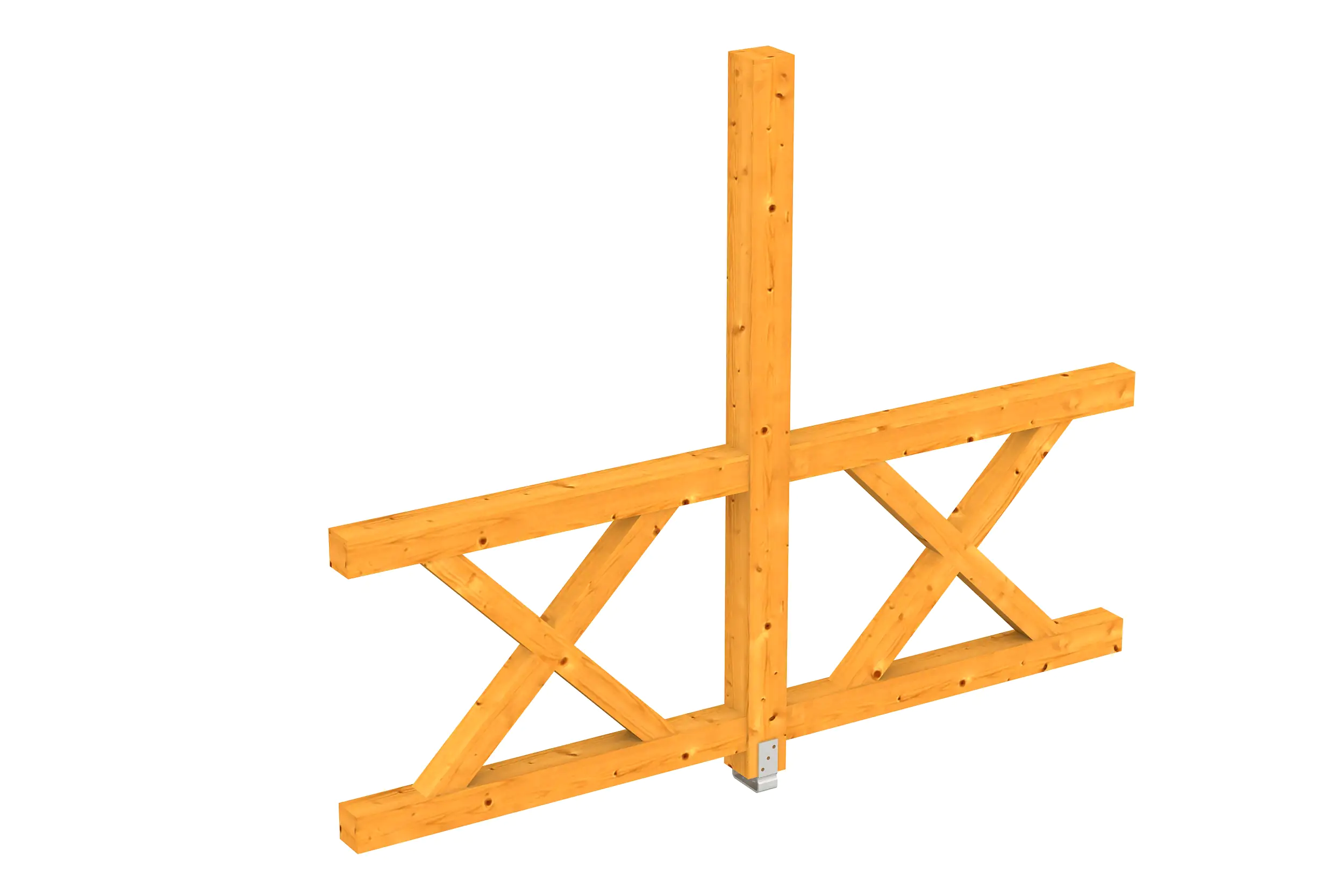 SKAN HOLZ Seitenwand Andreaskreuz (FS) 243 x 210 cm Fichte