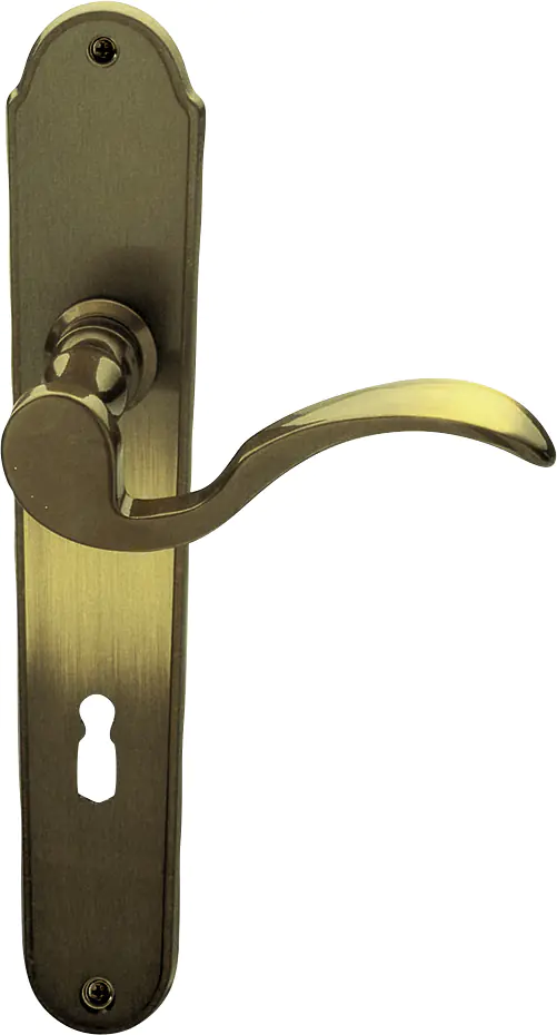 Alpertec BB-Langschildgarnitur Panda Messing bronze abgerundet