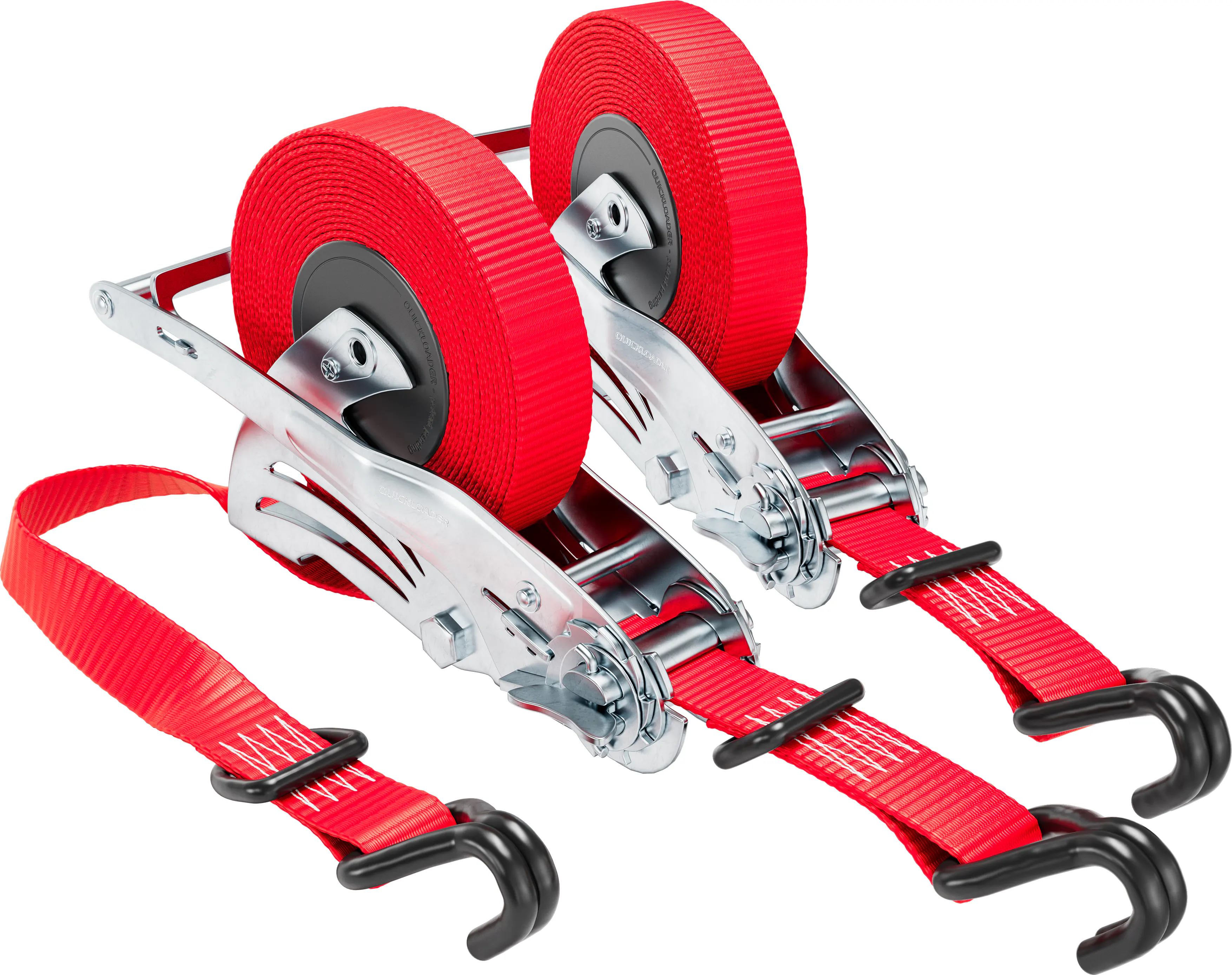 QUICKLOADER® Spanngurt Retractable 25 mm x 4,5 m 2 Stück rot