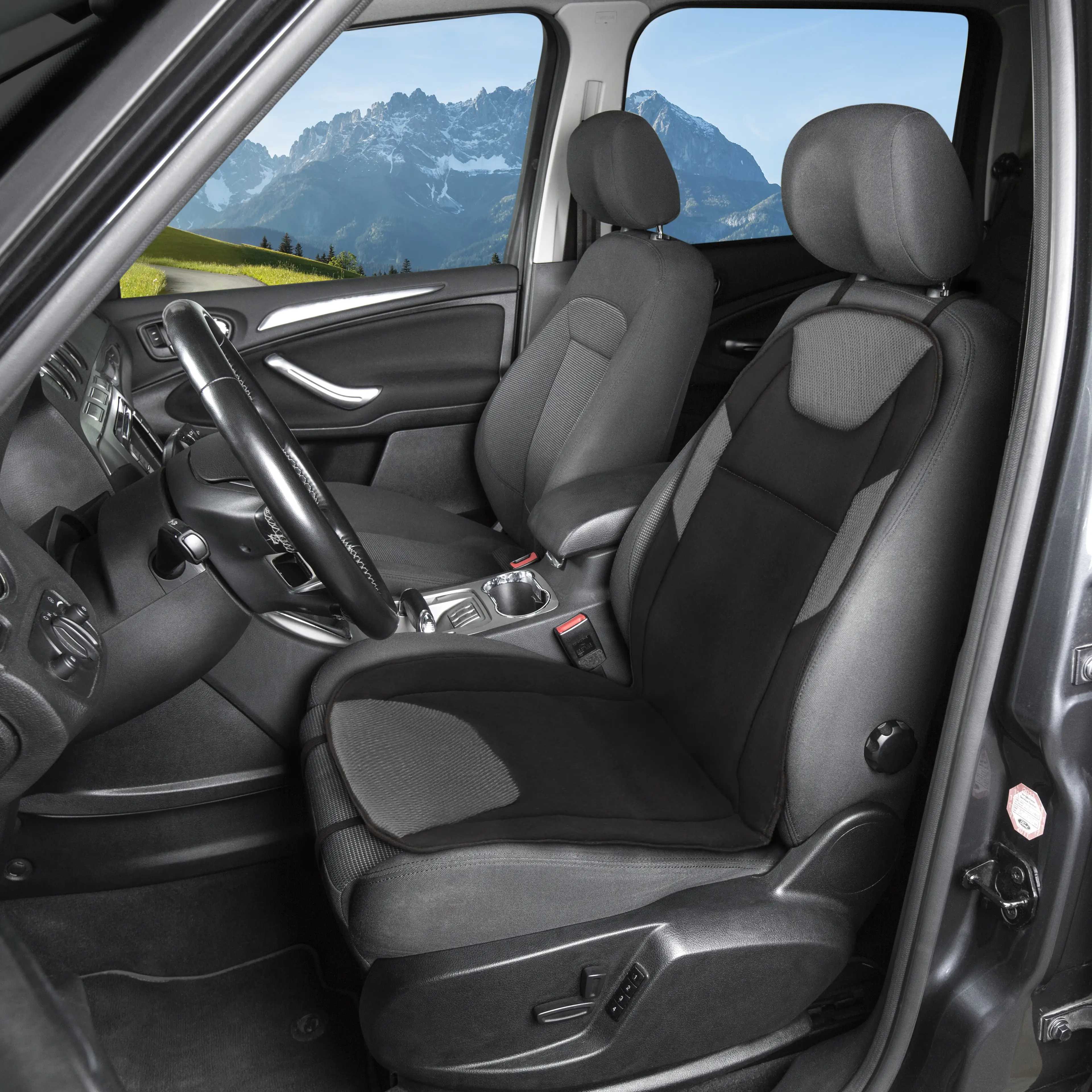 Walser PKW Sitzaufleger Norris grau-schwarz 1-teilig