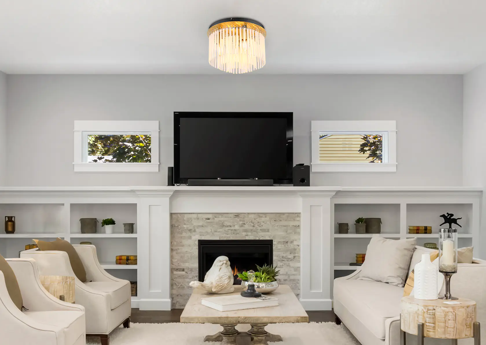 Globo Deckenleuchte Gorley 5-flammig, E14, IP20, gold/schwarz