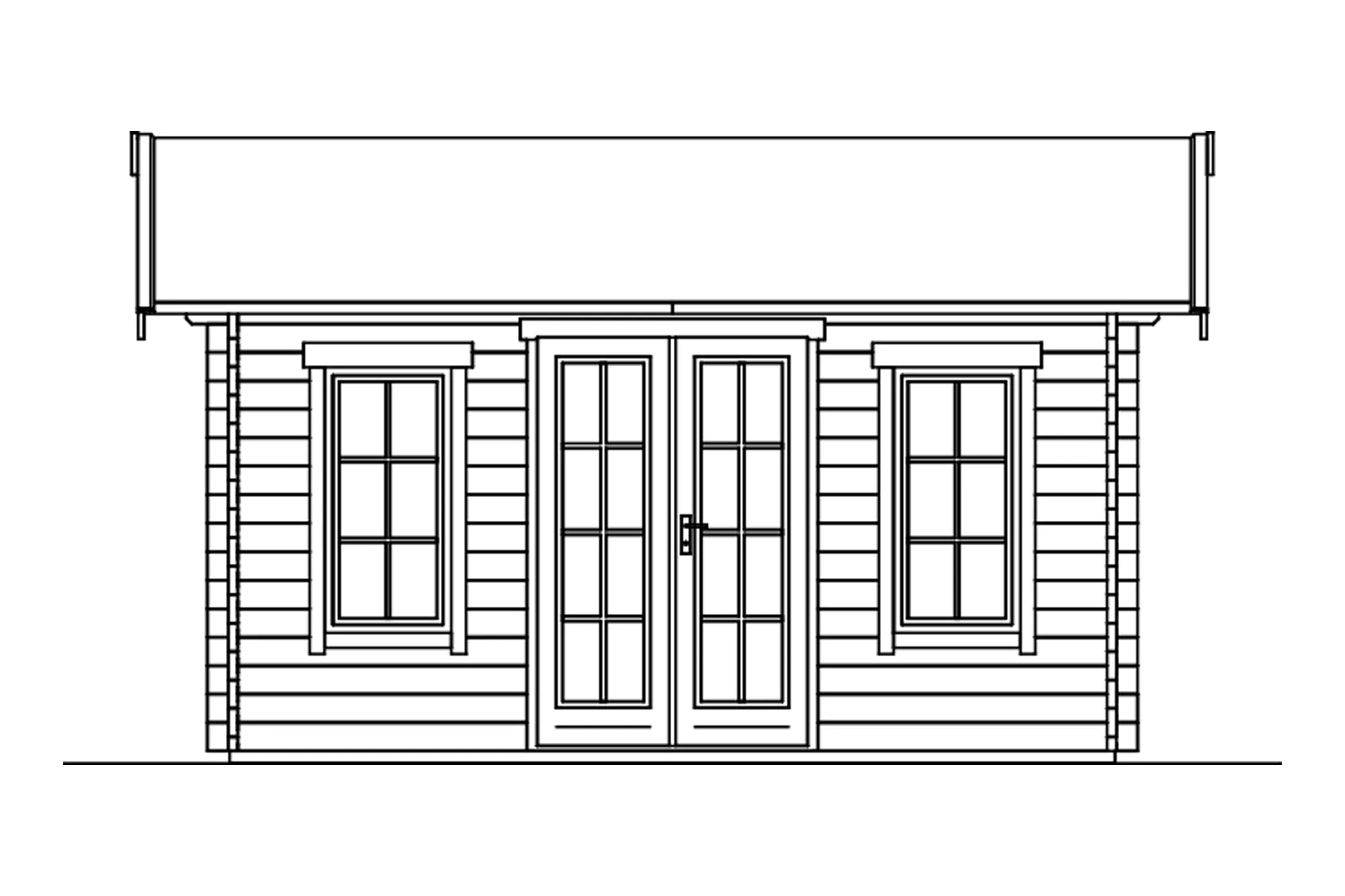 SKAN HOLZ Blockbohlenhaus Lugano 1 420 x 300 cm natur mit 2. Schalung und Fußboden SKAN HOLZ Blockbohlenhaus Lugano 1 420 x 300 cm natur mit 2. Schalung und Fußboden