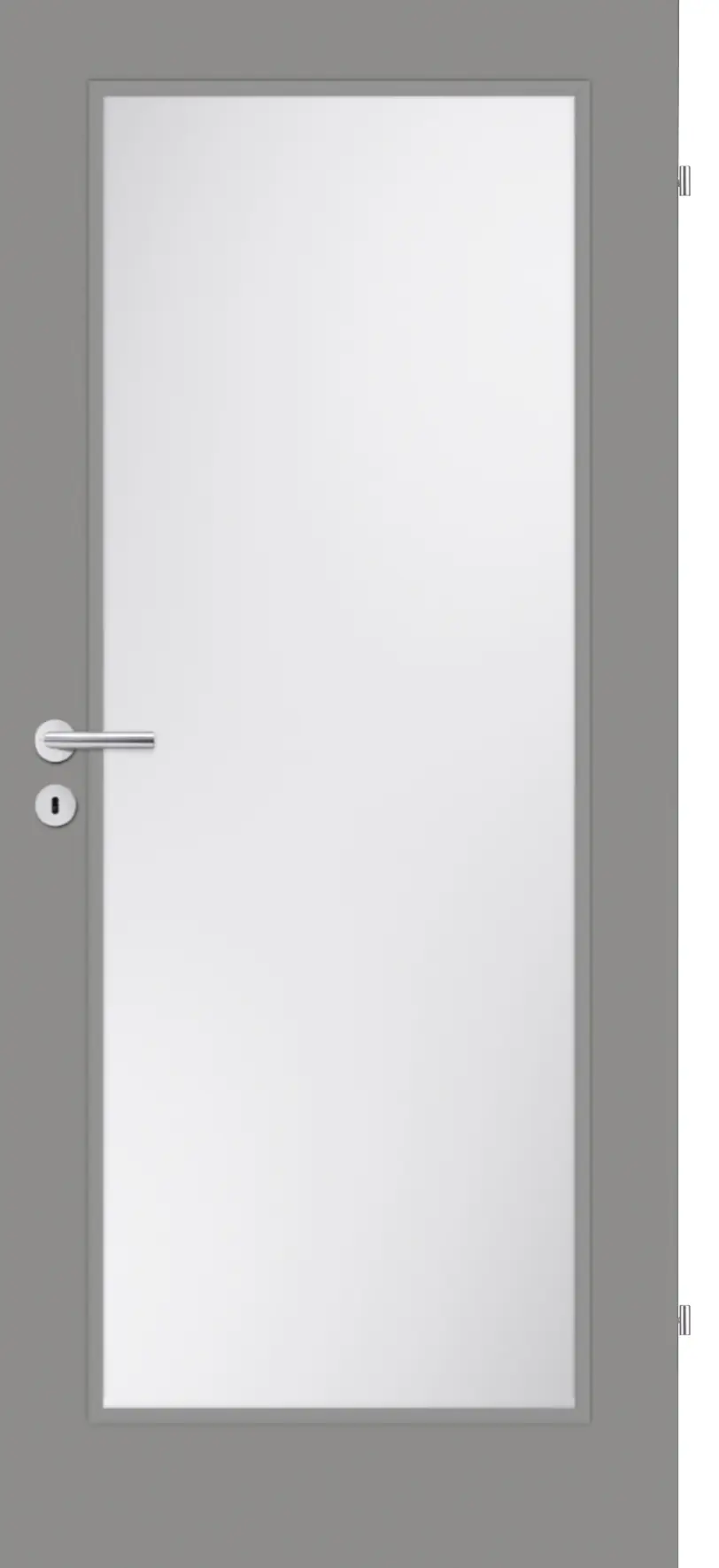 Borne Türblatt Lusso 01 Lack edelgrau mit Lichtausschnitt HL Röhrenspan