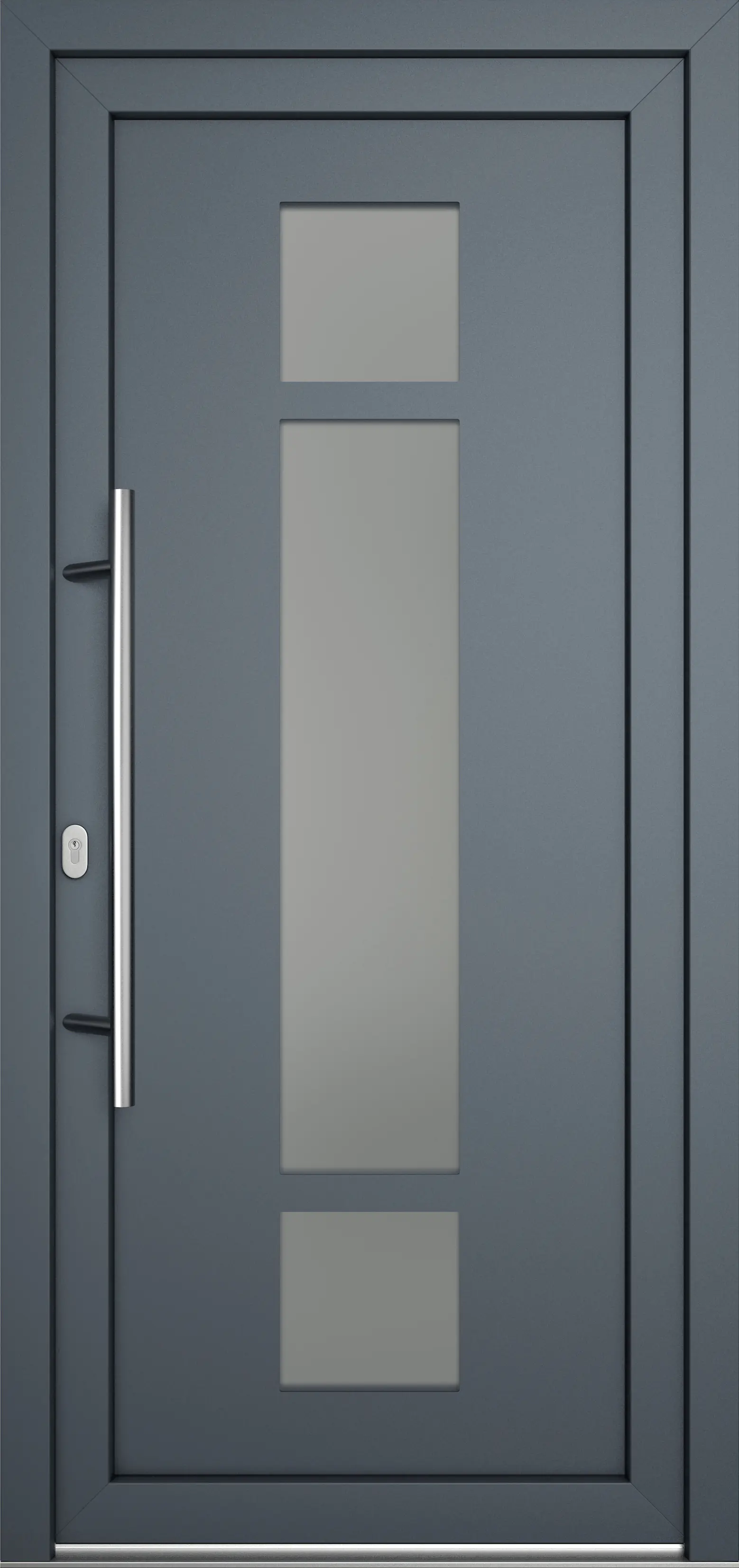 Meeth Haustür Optimal Pro PVC Modell 102 88 x 208 cm DIN Links weiß/titan Meeth Haustür Optimal Pro PVC Modell 102 88 x 208 cm DIN Links weiß/titan